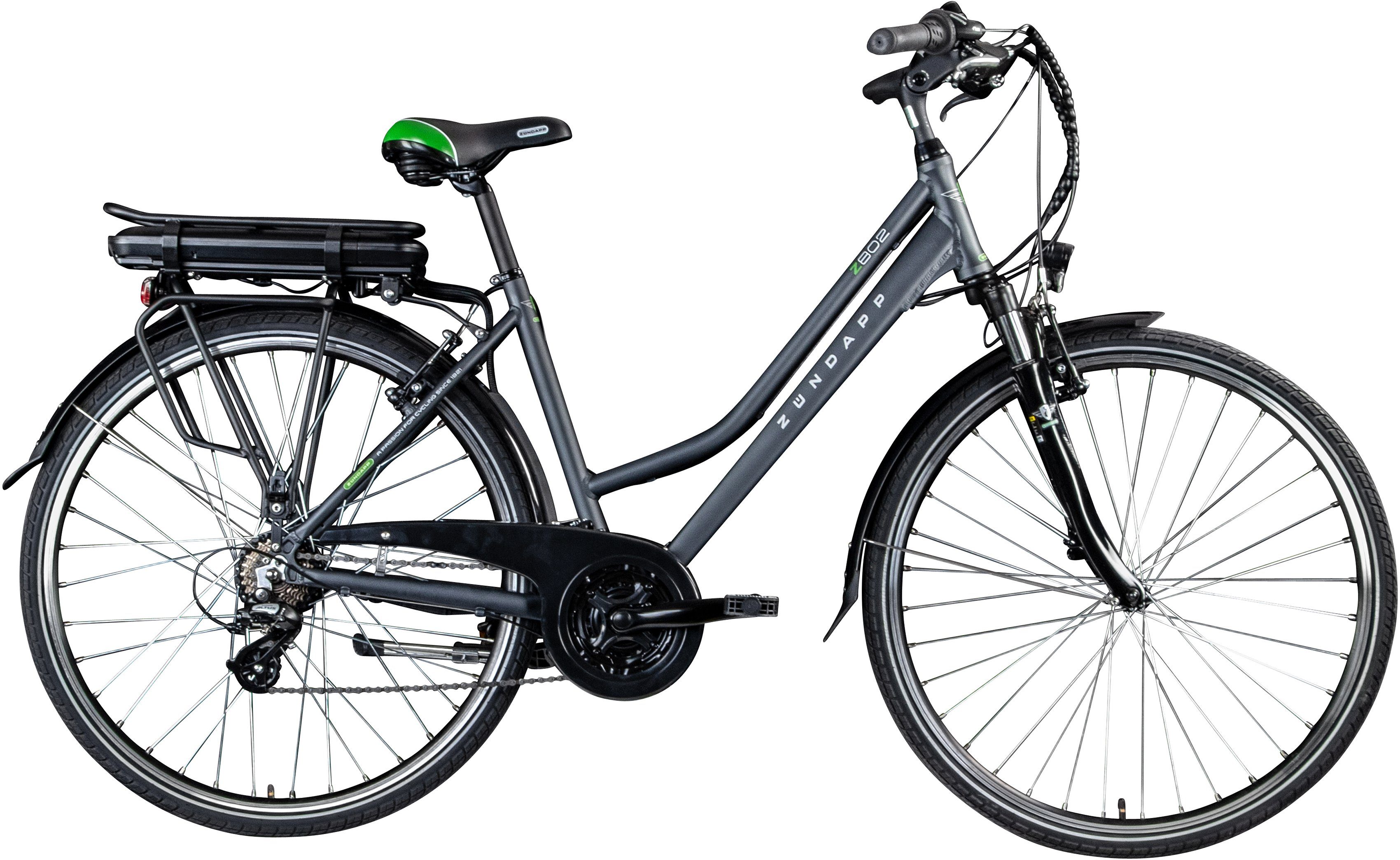 Zündapp E-Bike »Z802 Damen«, 21 Gang Shimano Altus RD-M310 Schaltwerk,  Kettenschaltung, Heckmotor 250 W online kaufen | OTTO
