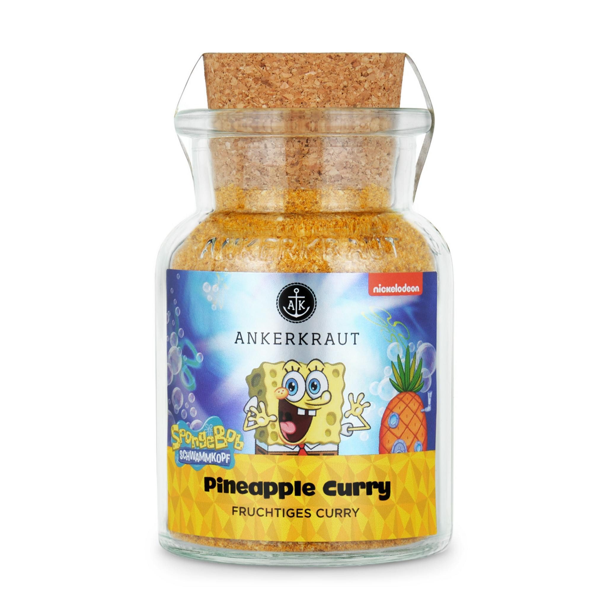 Ankerkraut Gewürz Pineapple Curry (Spongebob), Pineapple Curry (Spongebob), 110g im Korkenglas