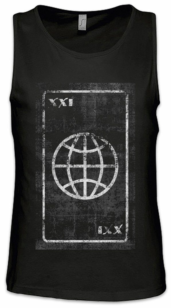 Tanktop Tarot The Way of the World Ärmelloses T-Shirt Karte Karten Card Voddoo