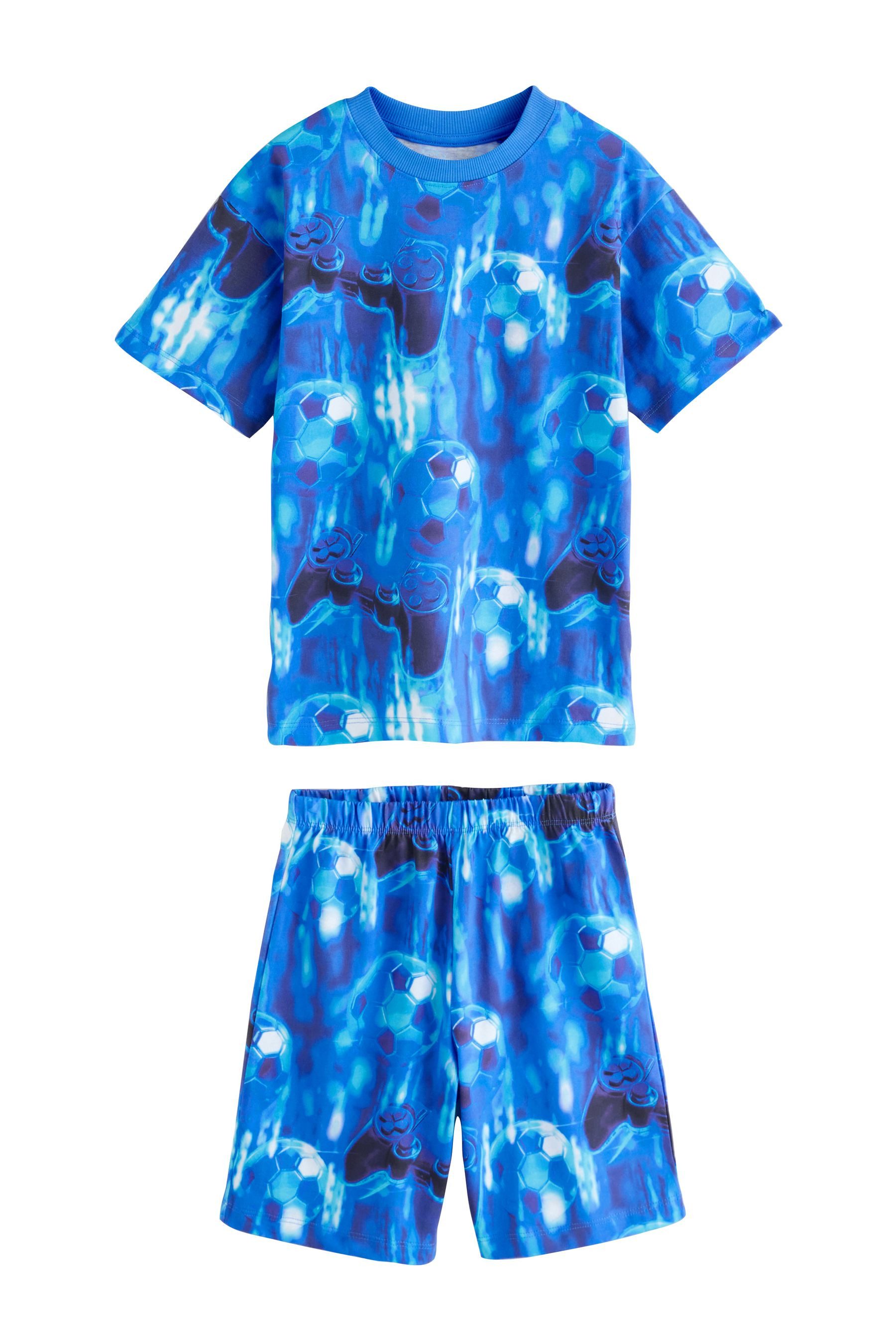 Next Pyjama 2er-Pack kurze Schlafanzüge aus 100 % Baumwolle (4 tlg) – Bild 4 von 5