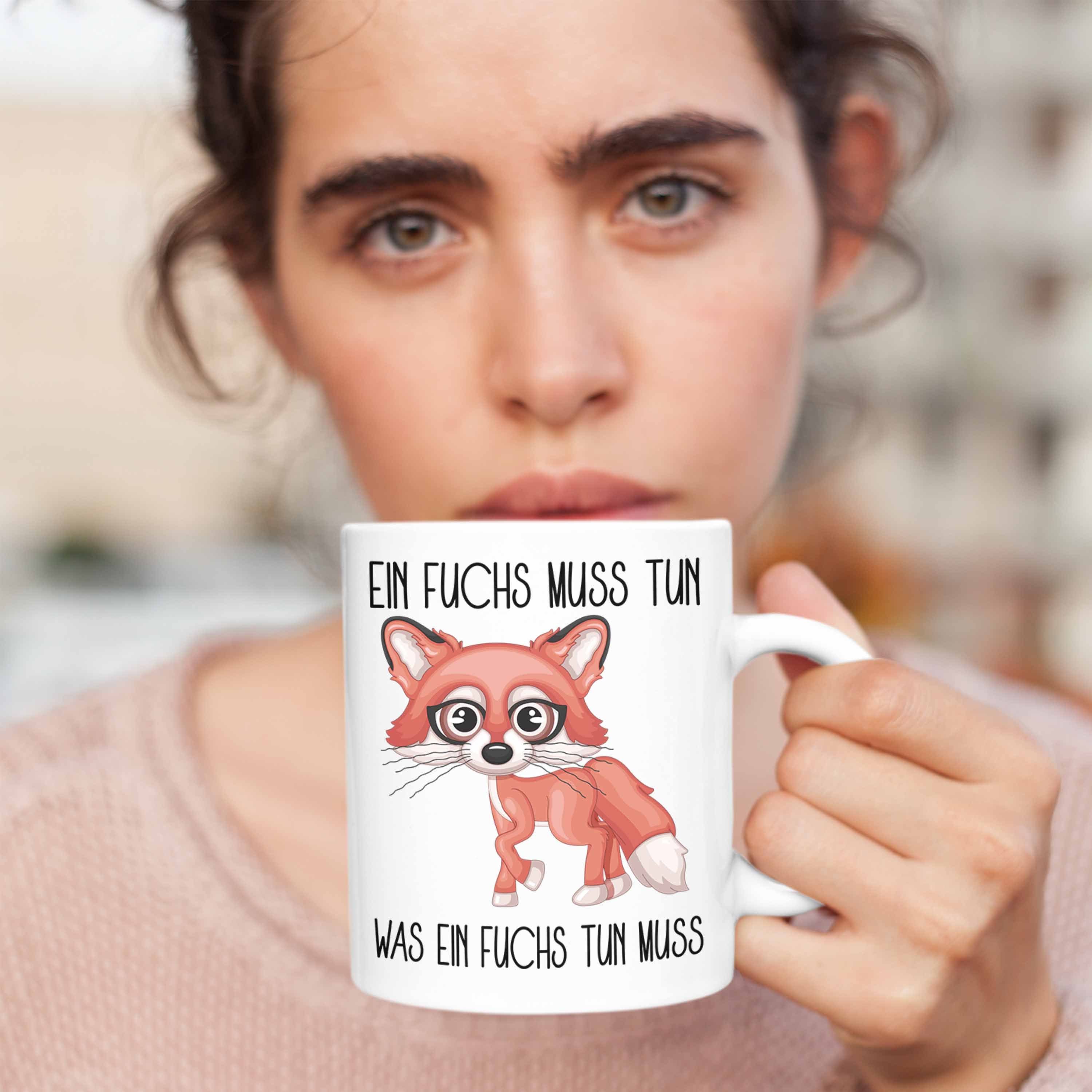 Tasse Tierfre Ein Fuchs Weiss Tiere Muss Tun Ein Geschenk Trendation Muss Tasse Tun Was Fuchs