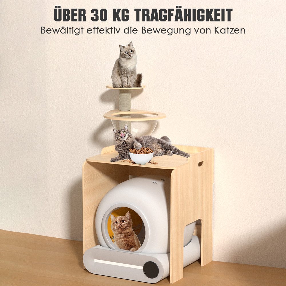 GLIESE POWER Katzenecktoilette Katzenbaum für Katzenecktoilette, B x L x H: 51.5 x 76 x 110 cm