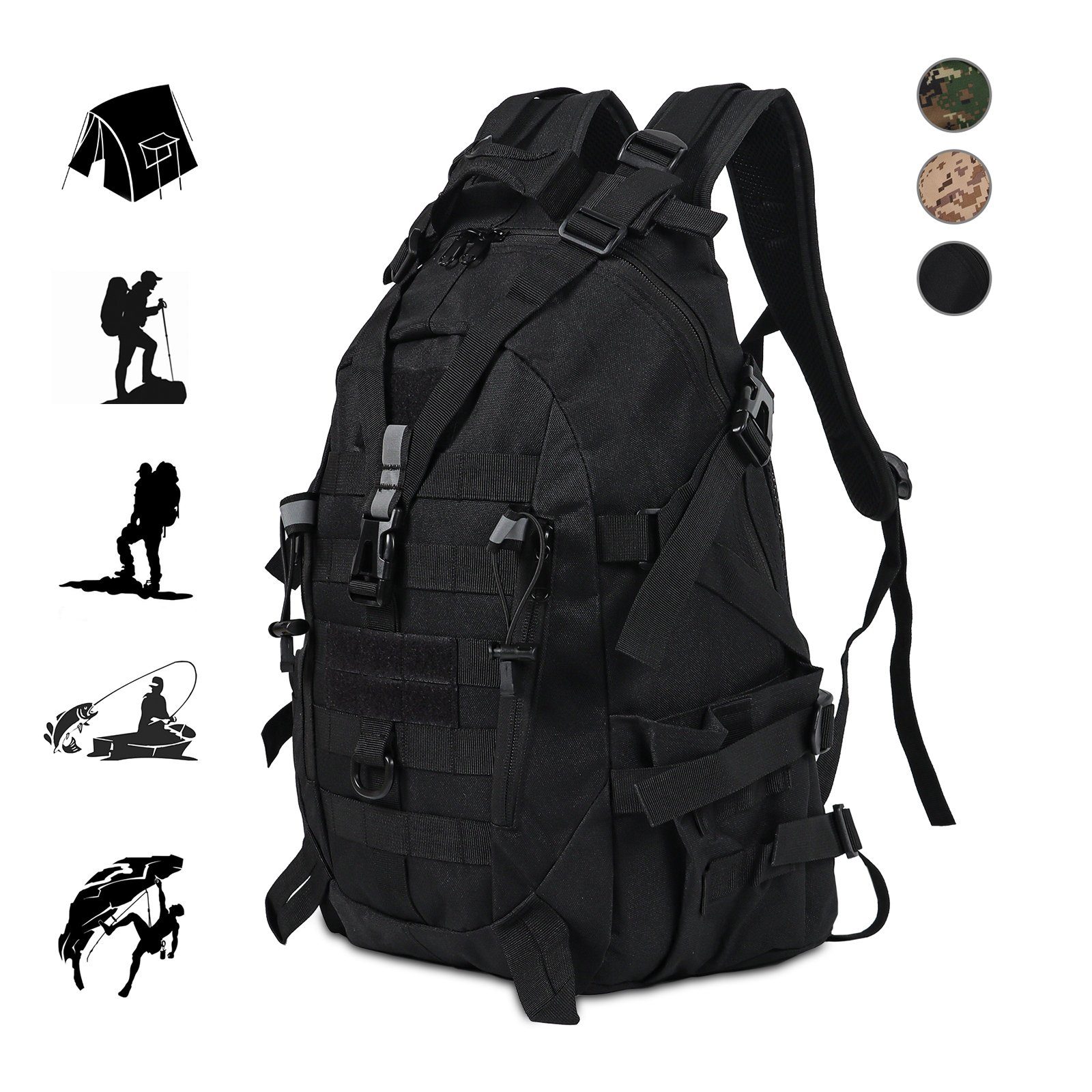 TAN.TOMI Wanderrucksack Wanderrucksack Trekkingrucksack Rucksack Outdoor, mit Gepolsterten Sowie Verstellbaren Ergonomischen Schultergurte