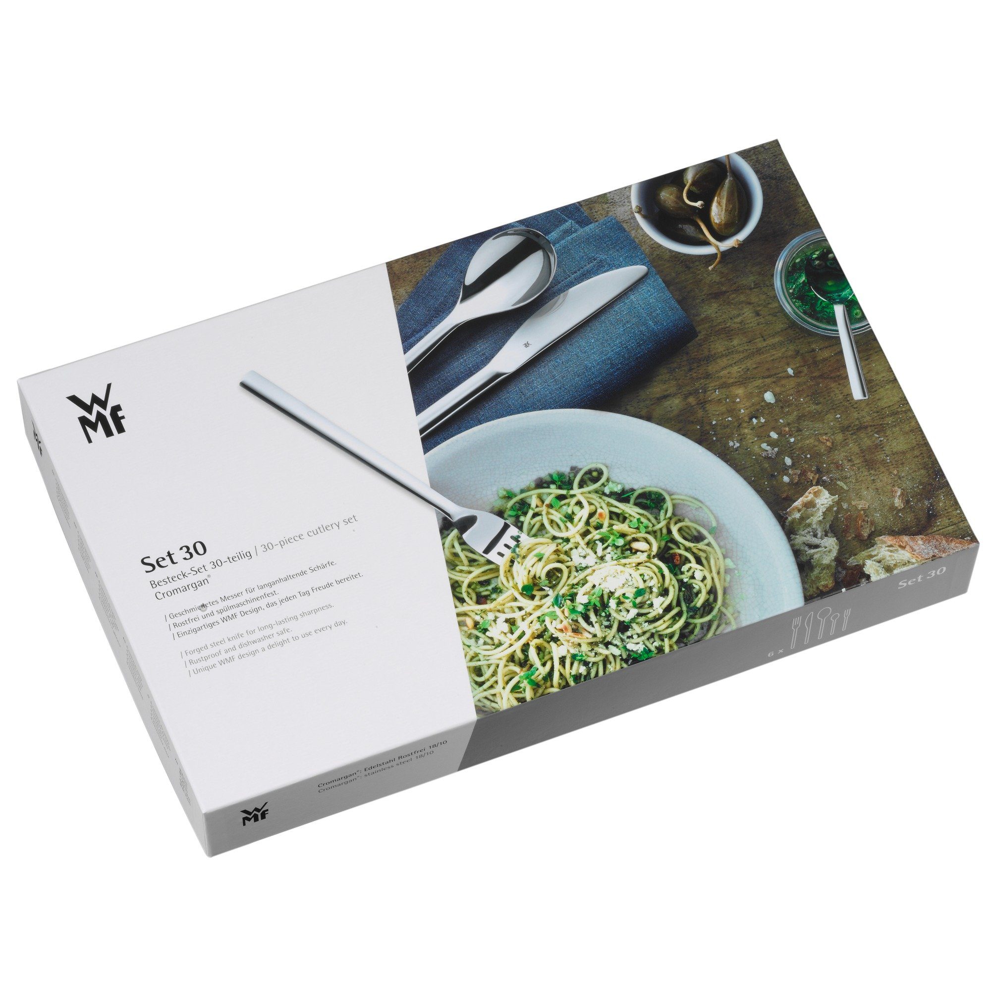WMF Besteck-Set Philadelphia Besteck-Set, 30-teilig, Cromargan®, 6 Personen, Cromargan® Edelstahl rostfrei 18/10