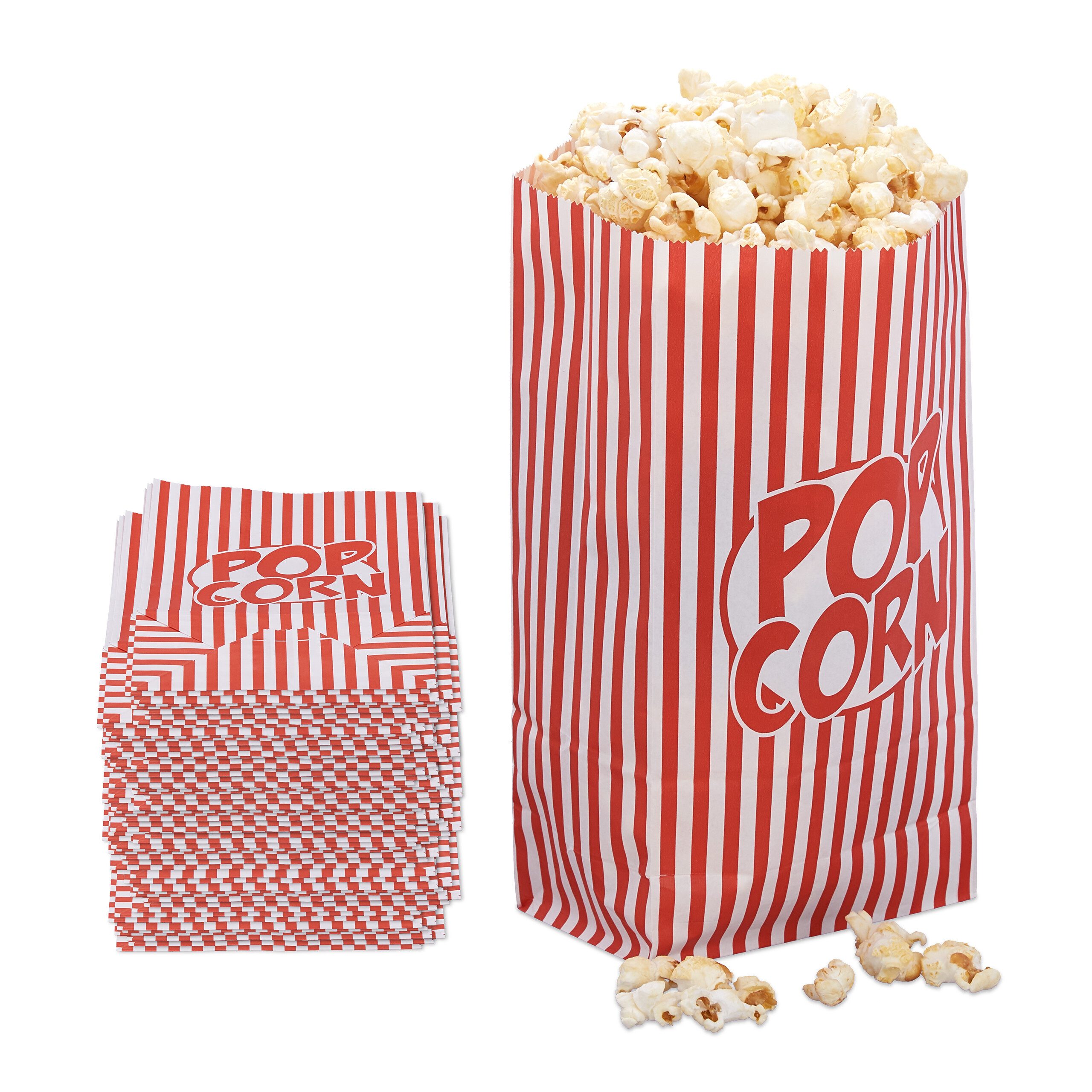 relaxdays Snackschale Retro Popcorntüten 100er Set, Papier, (100-tlg)