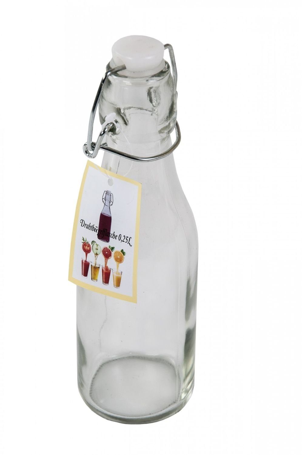 BURI Trinkflasche Drahtbügelflasche 500 ml Glas Flasche Bügelflaschen Bügelverschluß