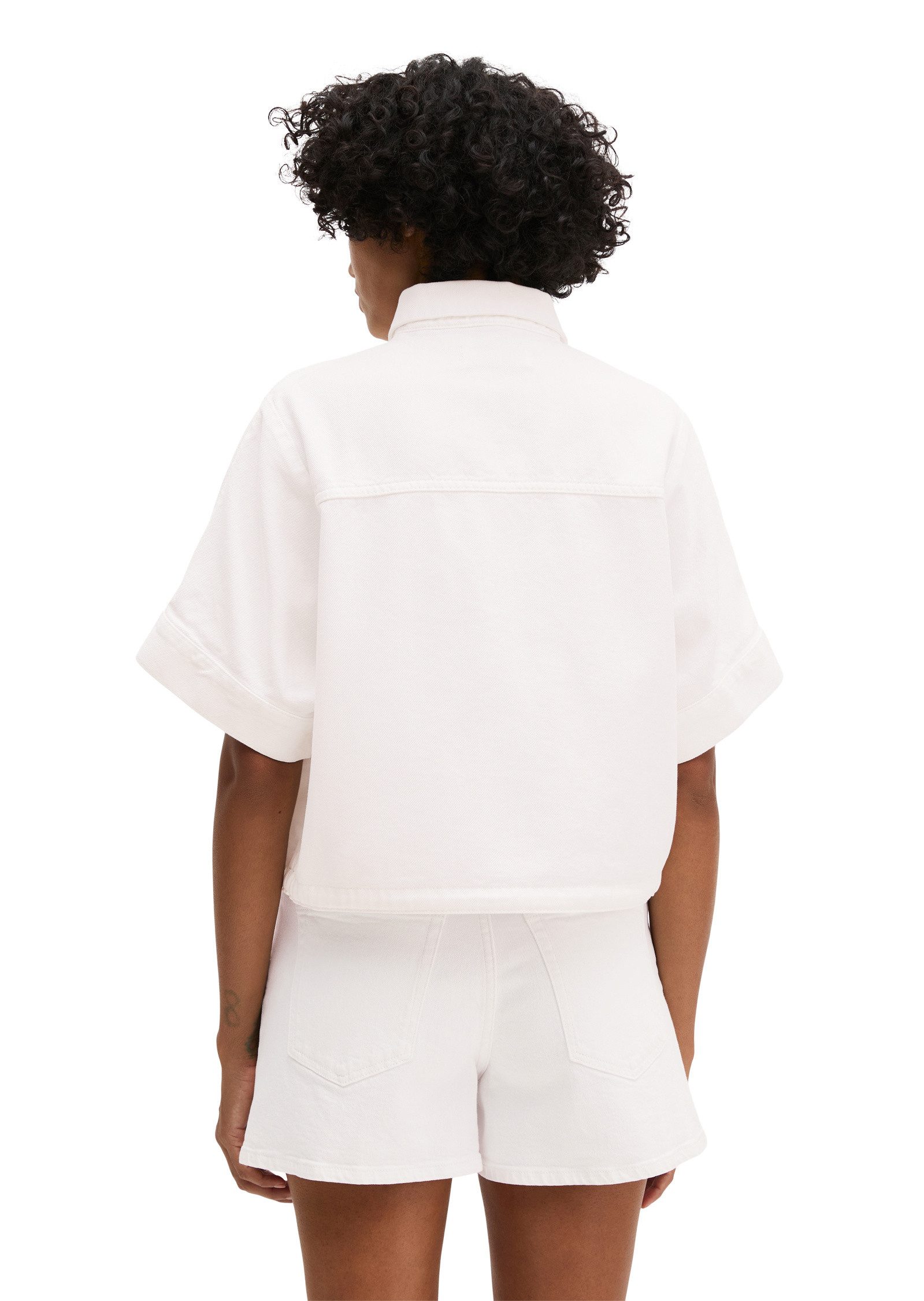 Marc O'Polo Kurzarmbluse aus Organic-Cotton-Lyocell-Mix