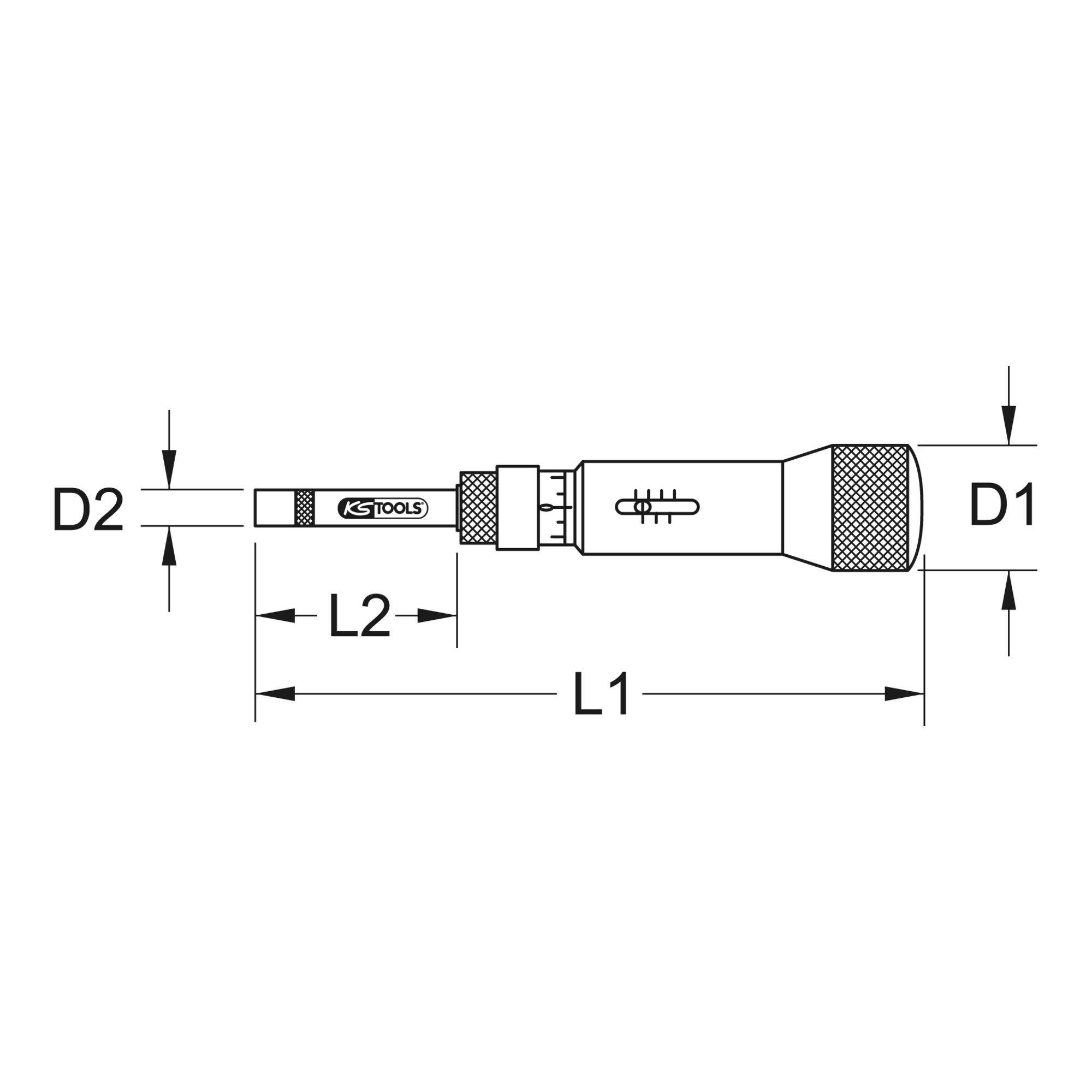 KS Tools Schraubendreher KS Tools 1/4" ESD Drehmomentschraubendreher Mikrometerskala, 40-300cNm