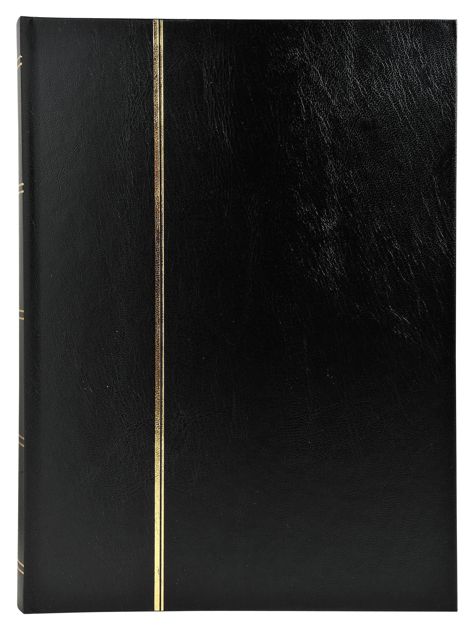 EXACOMPTA Münzetui Briefmarken Einsteckalbum Halbleder 48 Seiten 225x305cm Schwarz 26151E, Fotoalben Sammler