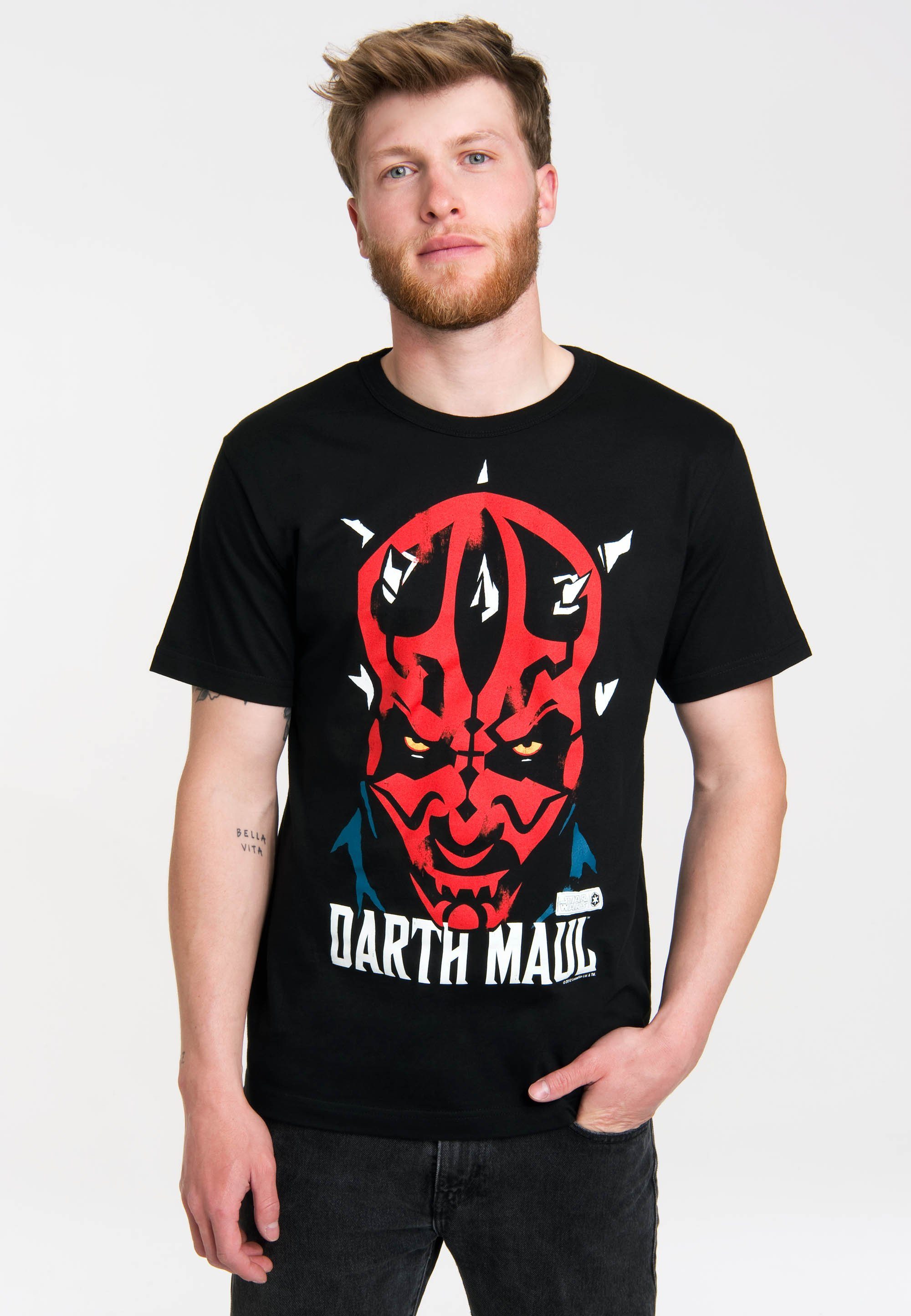 LOGOSHIRT T-Shirt Darth Maul - Krieg der Sterne mit Star Wars-Print