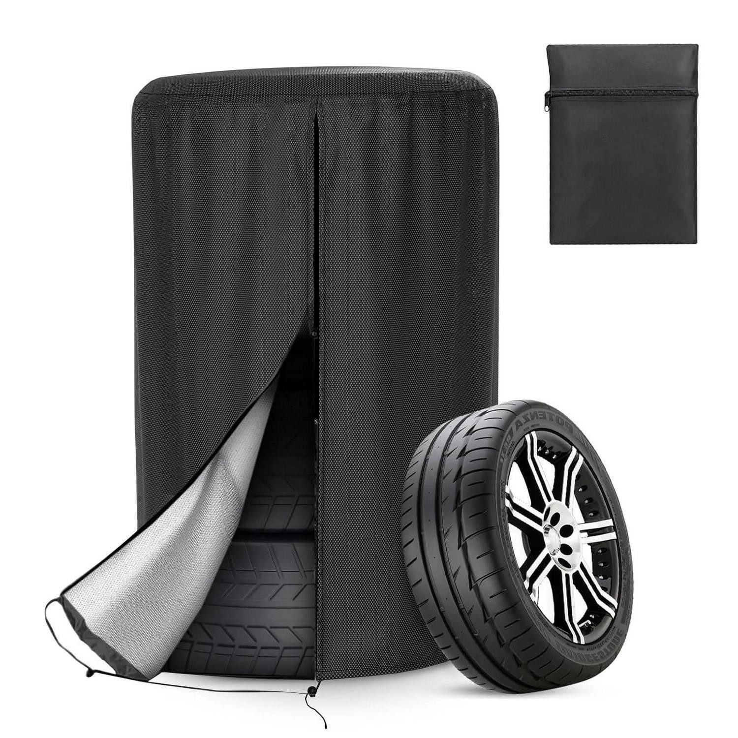 LuxusKollektion Reifentasche Reifentaschen 420D wasserdicht Reißverschluss für 4 Reifen Ø84x120cm