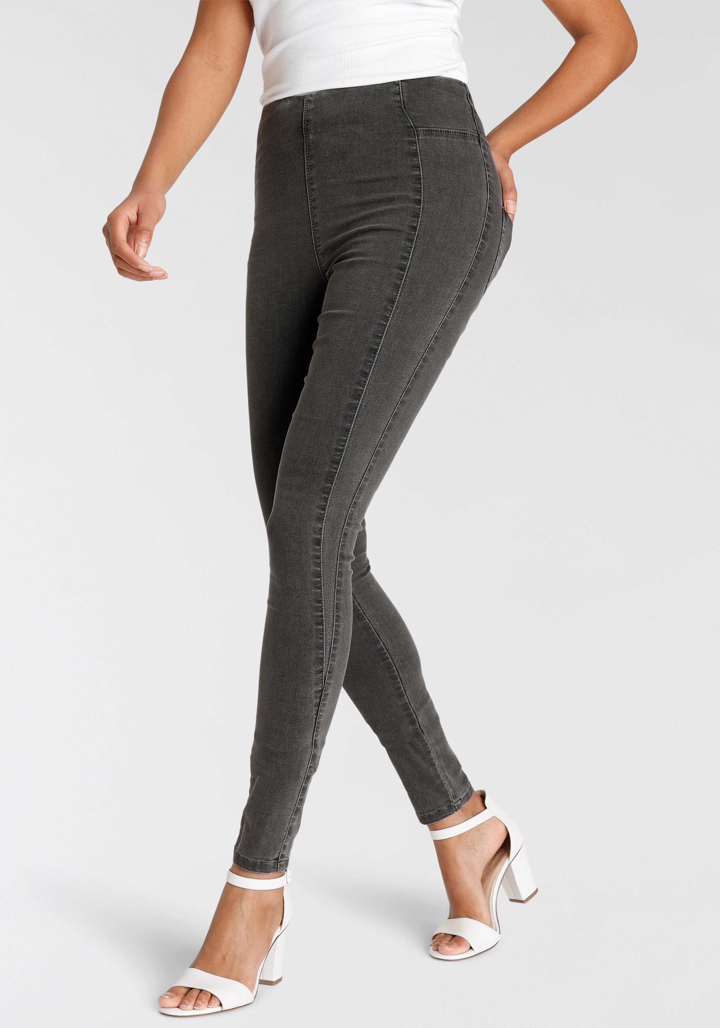 Arizona Jeansjeggings extra-eng geschnittene Beinform, hohe günstig online kaufen