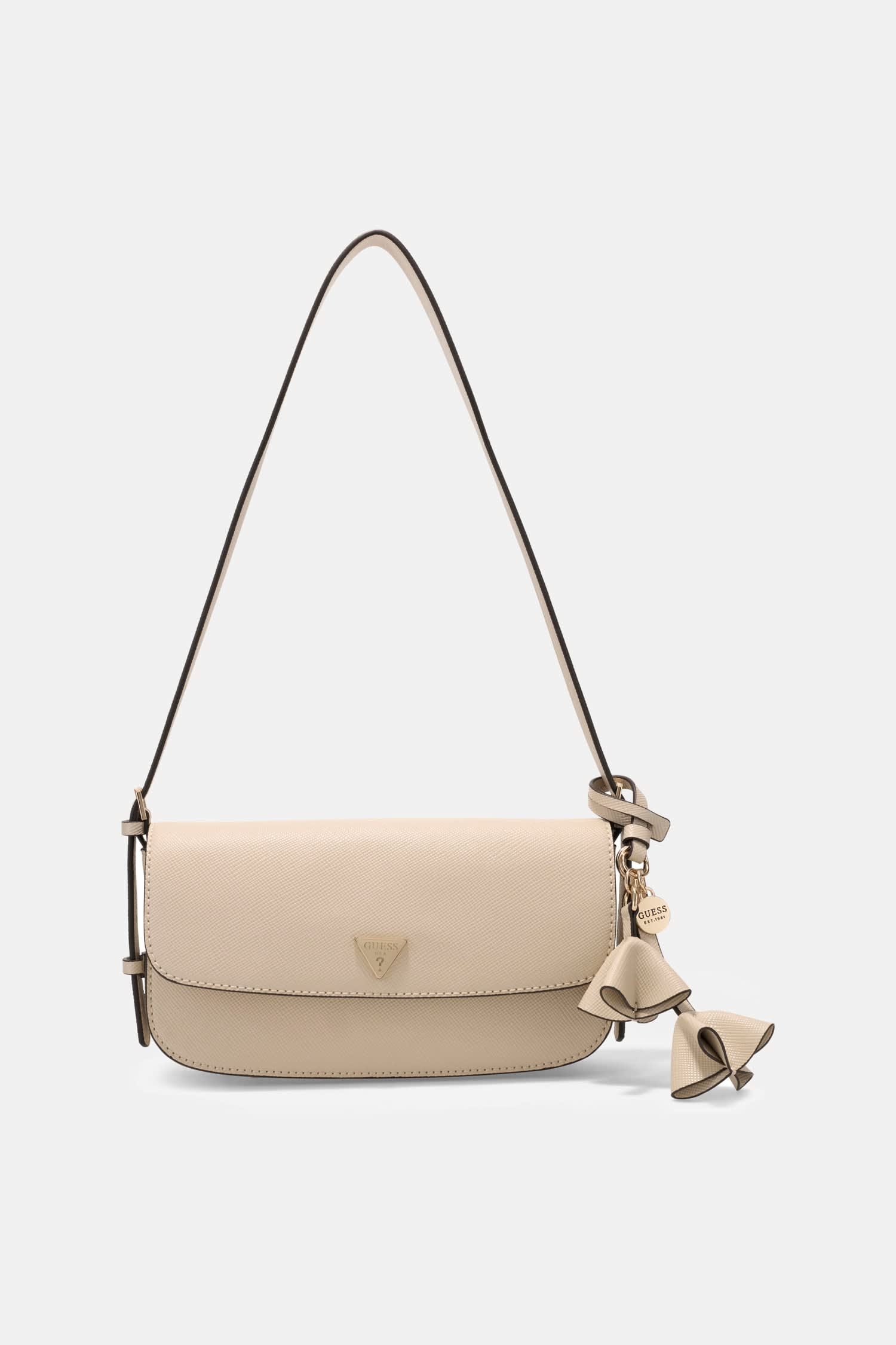 Guess Schultertasche DANIELLE FLAP SHOULDER BAG, Damen Henkeltasche, Handtasche mit Überschlag