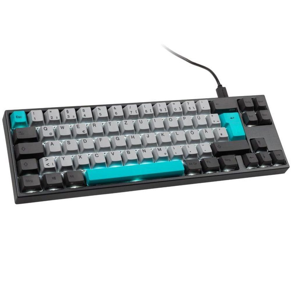 Ducky Miya Pro Moonlight TKL PC/Mac Gaming-Tastatur (MX-Red, weiße LED, dunkelgrau, USB)