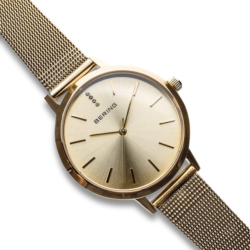 Bering Quarzuhr Bering Classic gold glänzend 13434-333 13434-333, Bering Cl günstig online kaufen