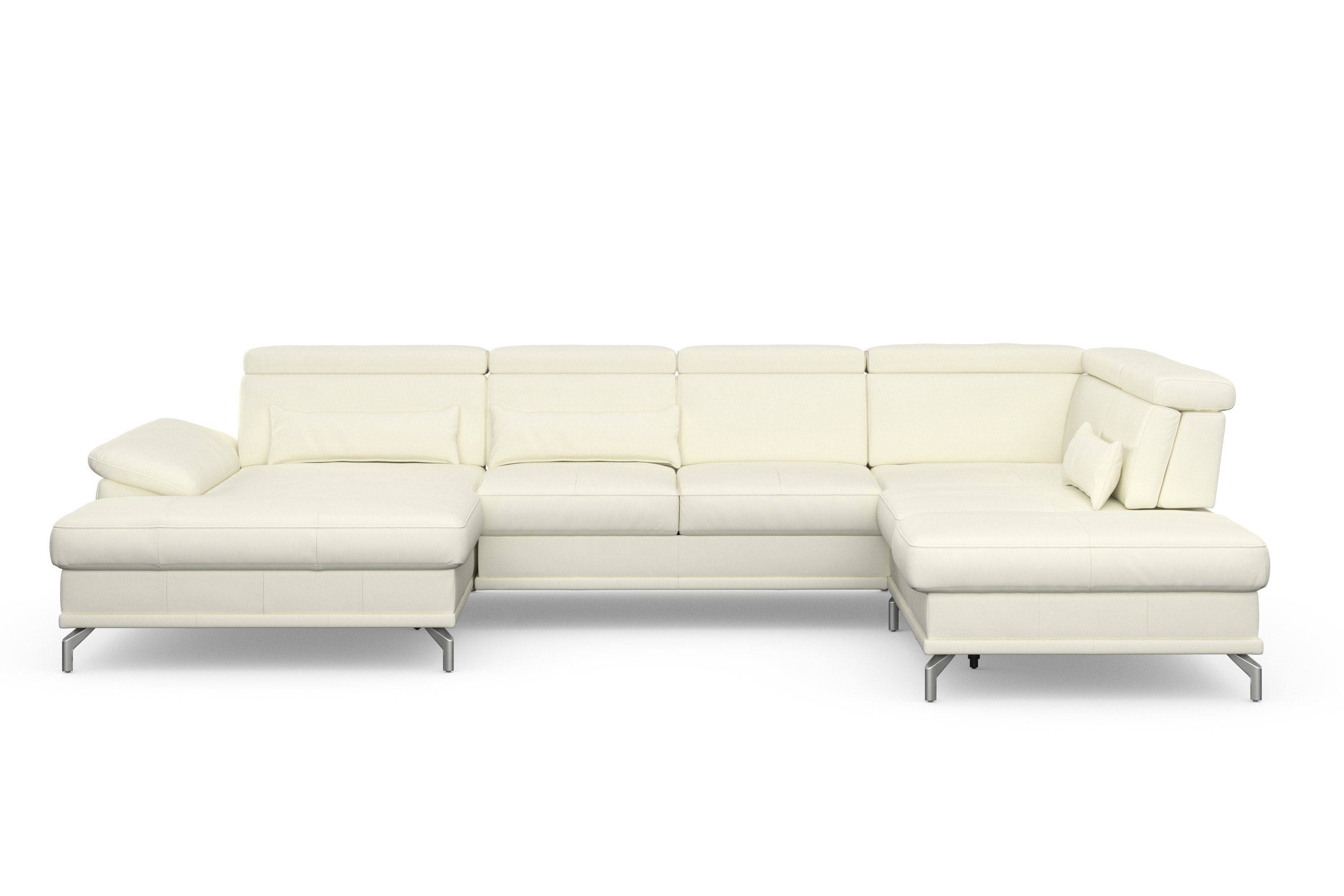 sit&more Wohnlandschaft Cabrio U-Form, B: 359 cm, mit Sitztiefen-, Arm- & Kopfteilverstellung, 3 Nierenkissen, Federkern, optional Bettfunktion und Stauraum