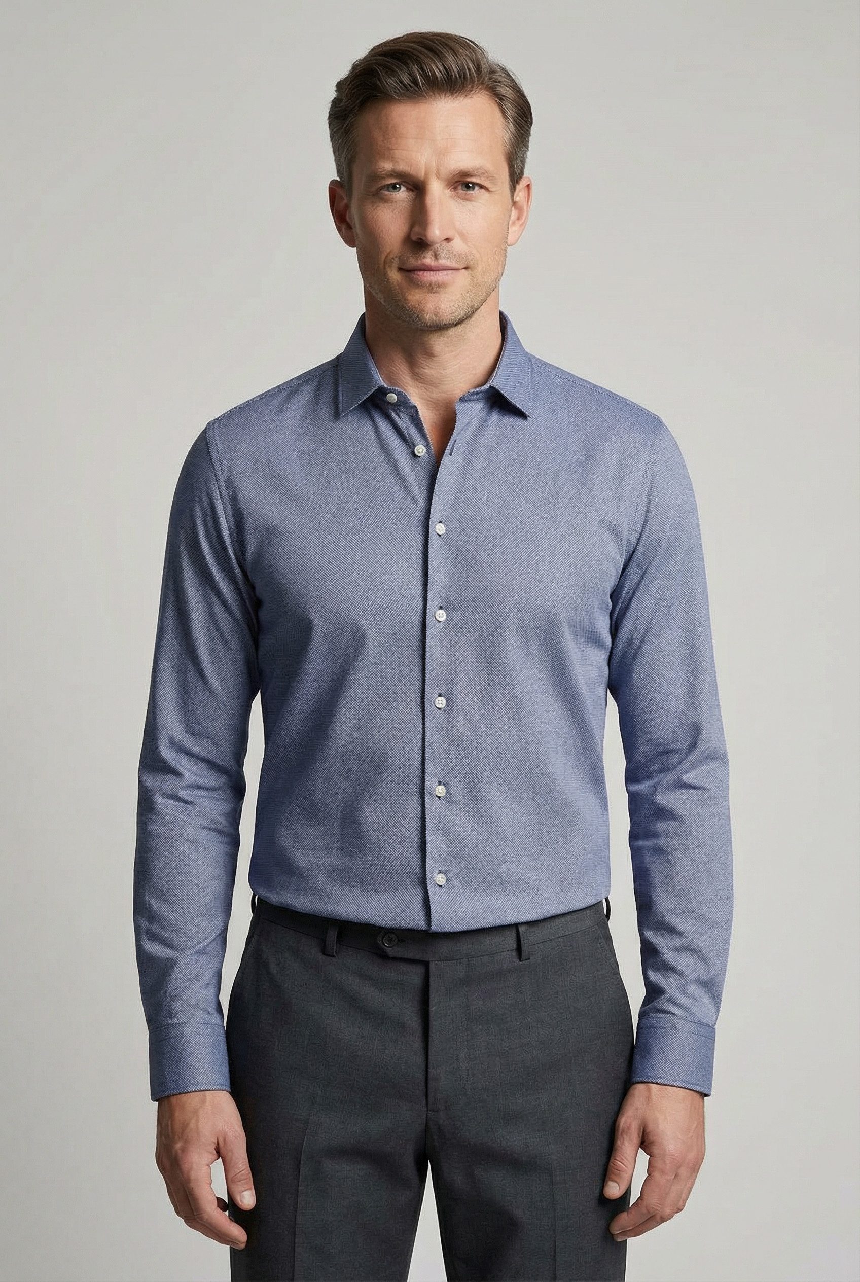 DESOTO Langarmhemd Jerseyhemd Casual Kent