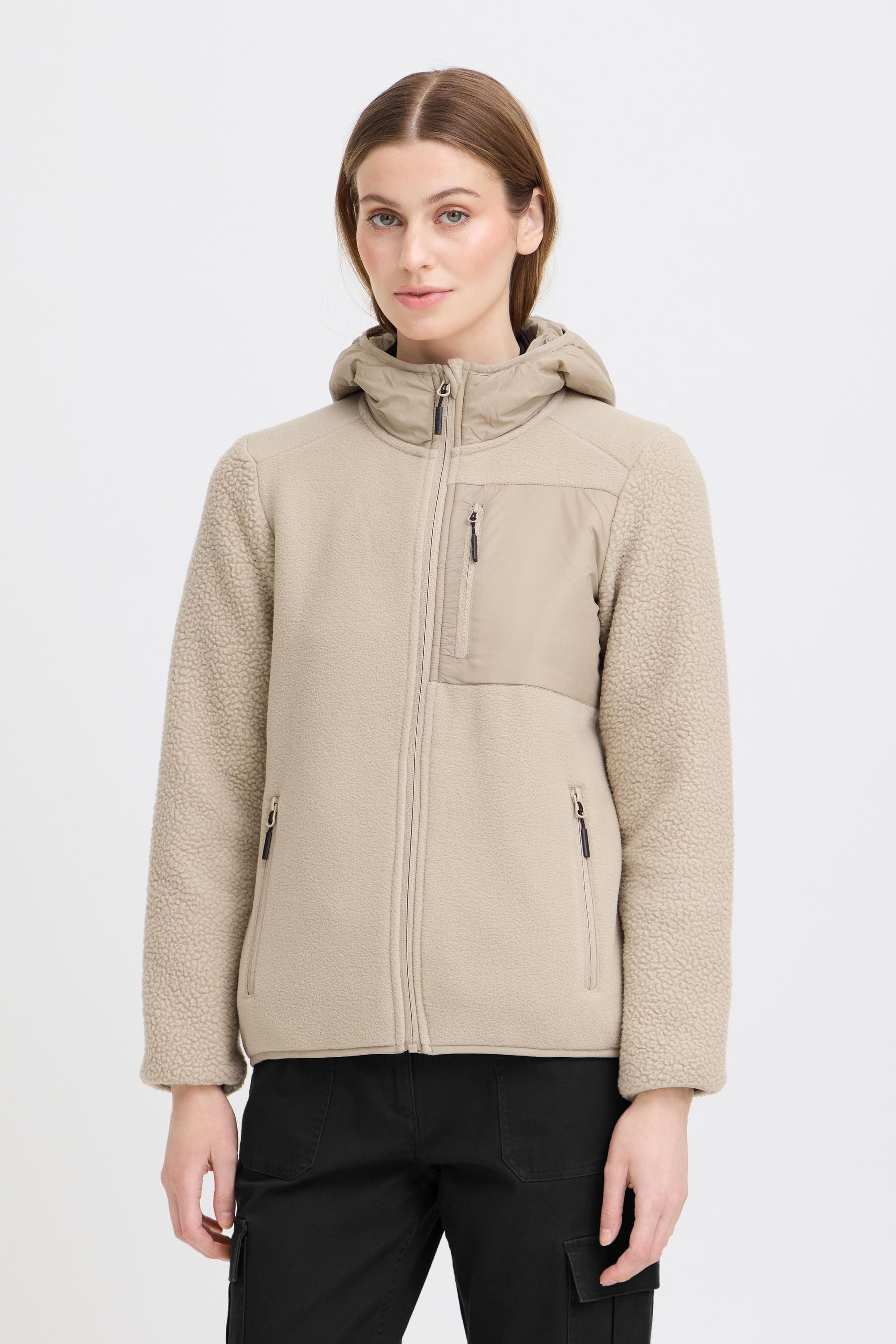 North Bend Fleecejacke NBMattea W Sportliche Teddy-Jacke mit Kapuze