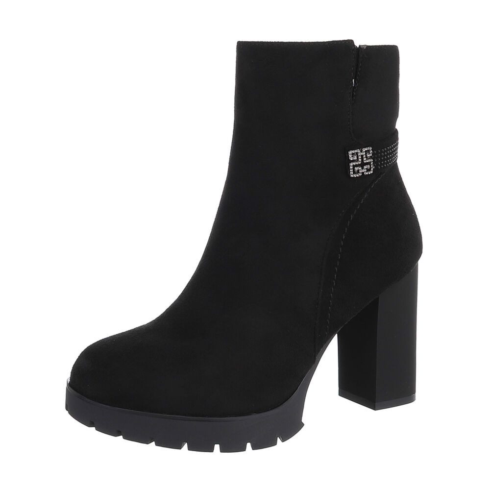 Ital-Design Damen Freizeit High-Heel-Stiefelette (87108806) Blockabsatz günstig online kaufen