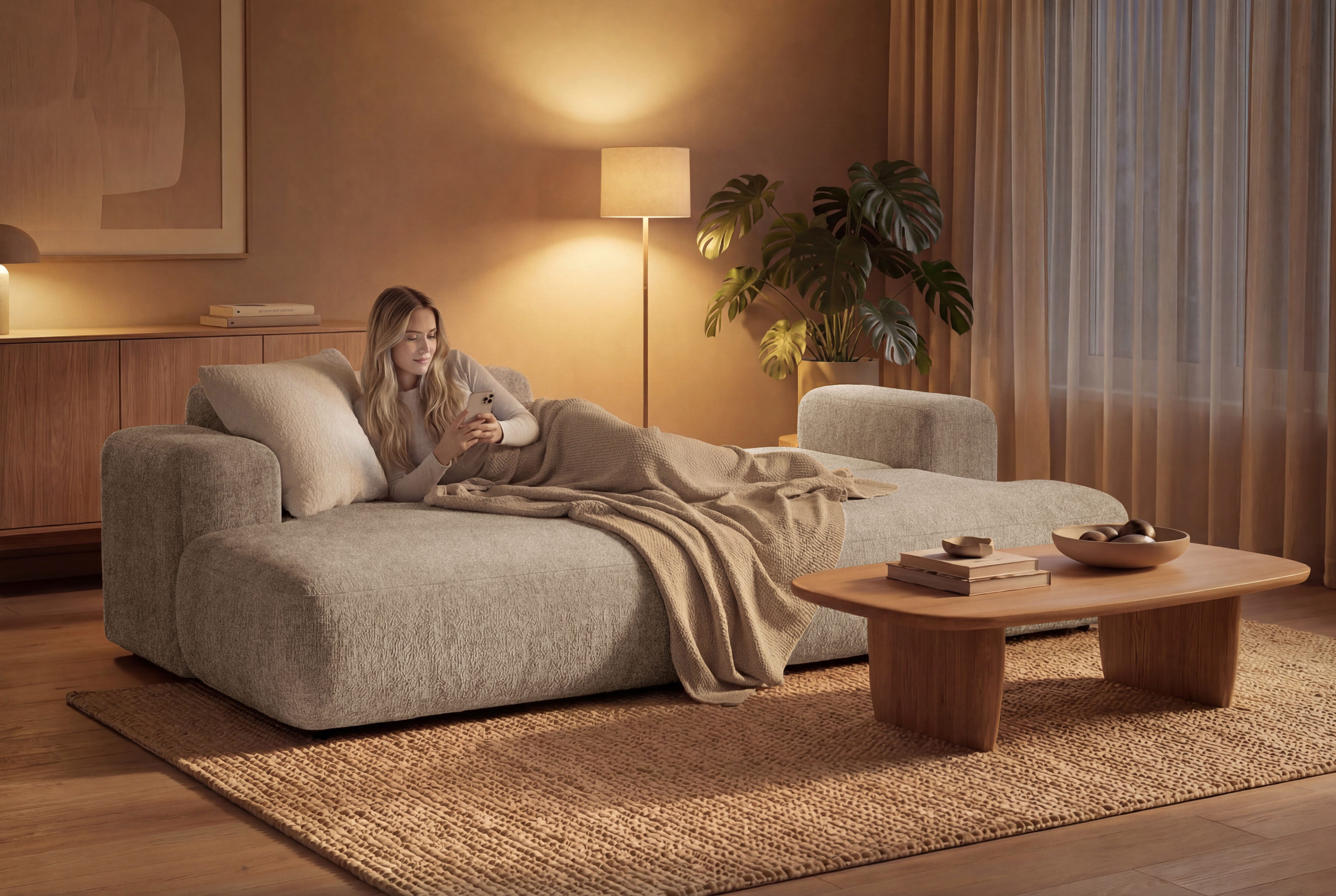 OTTO home Ecksofa VEEVIA L-Form, Schlafsofa, Verlässliche Qualität, Breite 256cm, mit Bettkasten, belastbar bis 480kg, inklusive Rücken- und Zierkissen