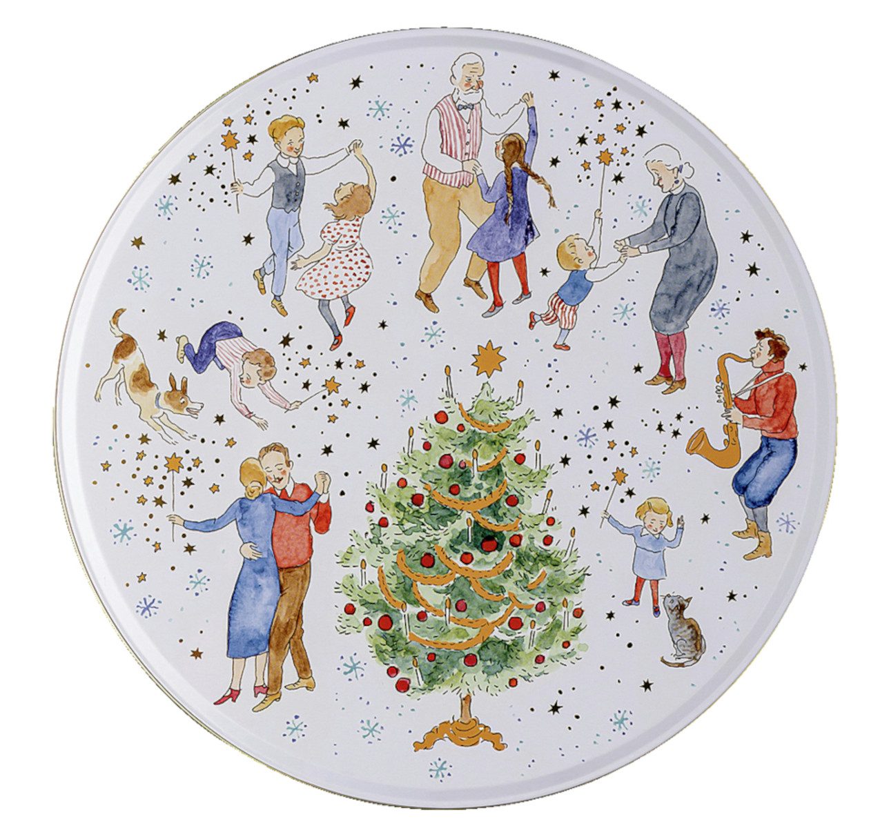 Hutschenreuther Keksdose Sammelkollektion 2023 Weihnachtsklänge Plätzchendosen Set3, Metall