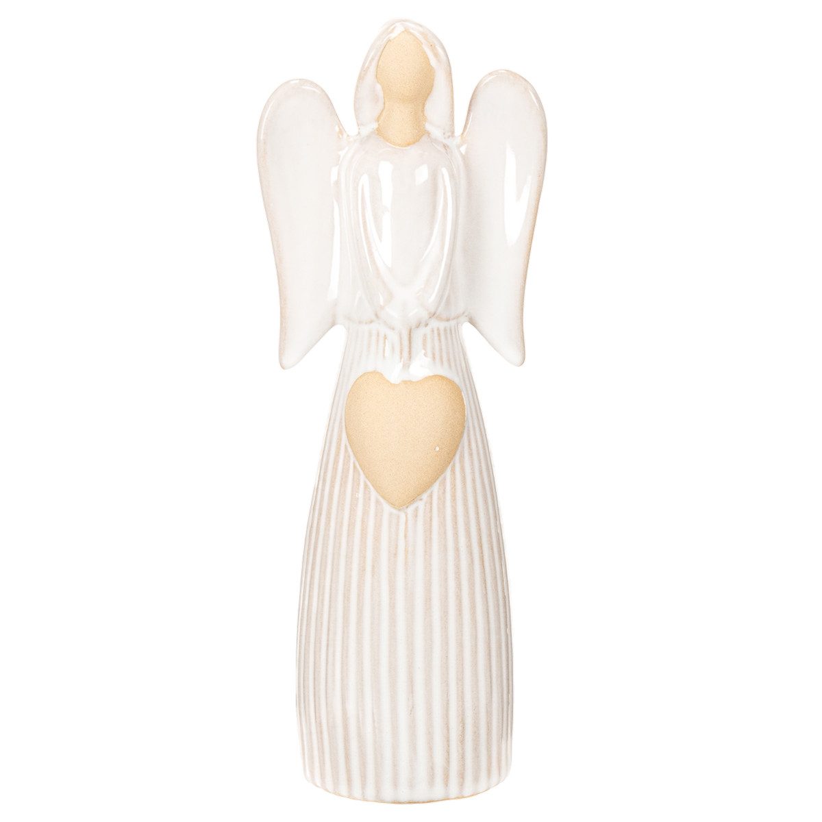 Florists Products Weihnachtsmann Dekorationsfigur Engel mit Herz für Wohn- und Festtagsdeko