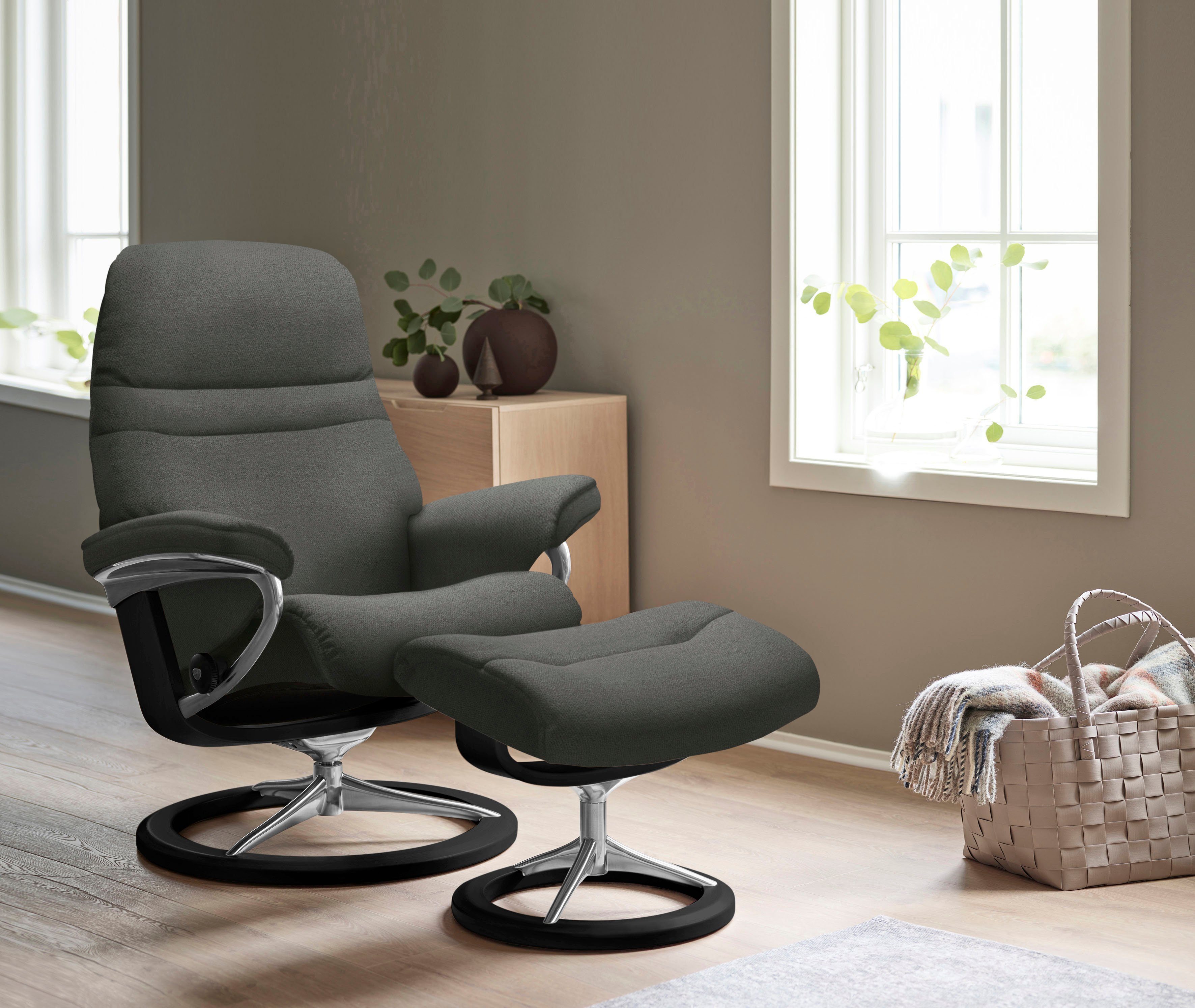 Sunrise, Schwarz Relaxsessel Stressless® mit Gestell Signature Größe Base, S,