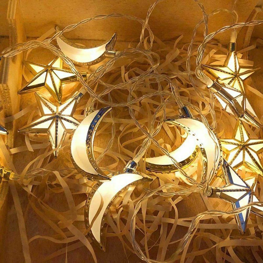 Rosnek LED Dekolicht LED Star Moon String Light, Eid Muslim Islam Festival günstig online kaufen