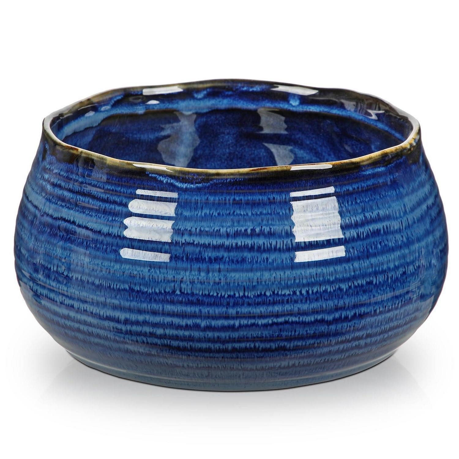 LuxusKollektion Übertopf Bonsai Topf Keramik Blau 16,5cm (1 St)