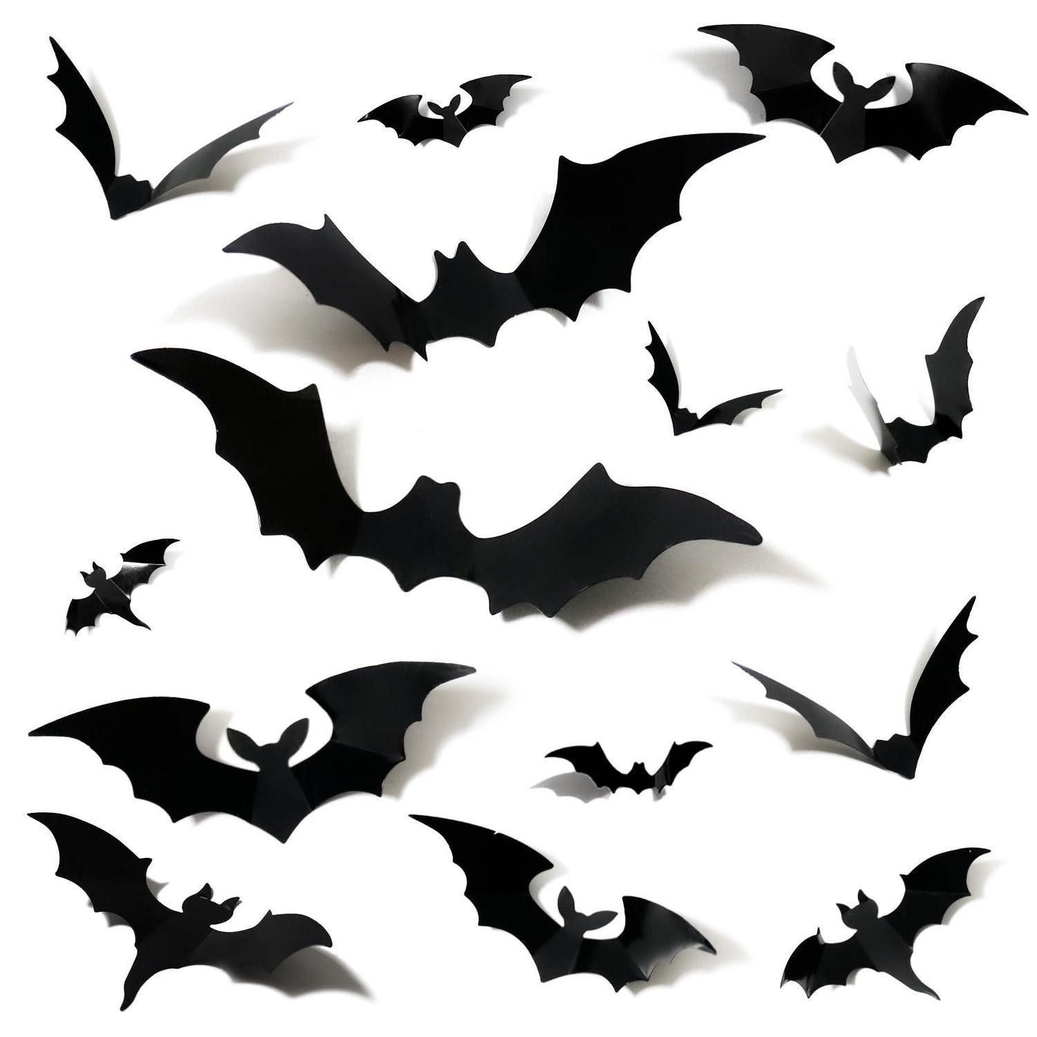 LuxusKollektion Fensterbild Halloween Deko 96stk 3D Fledermaus Fensterbilder