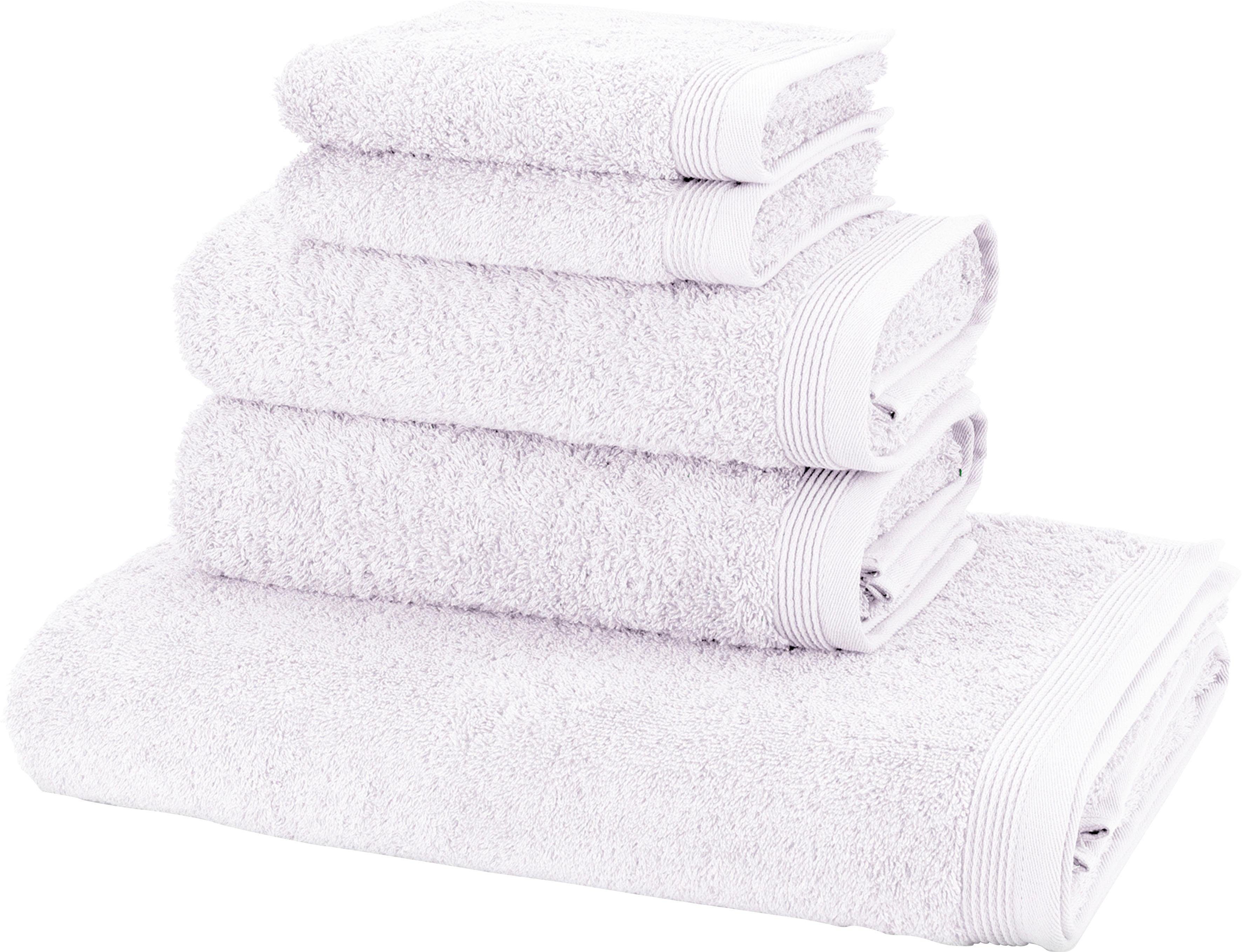 Möve Handtuch Set Basic, Walkfrottier (Set, 5-St), 5tlg.-Set: 2xGäste- 2xHand- und 1xBadetuch in Walkfrottier Qualität