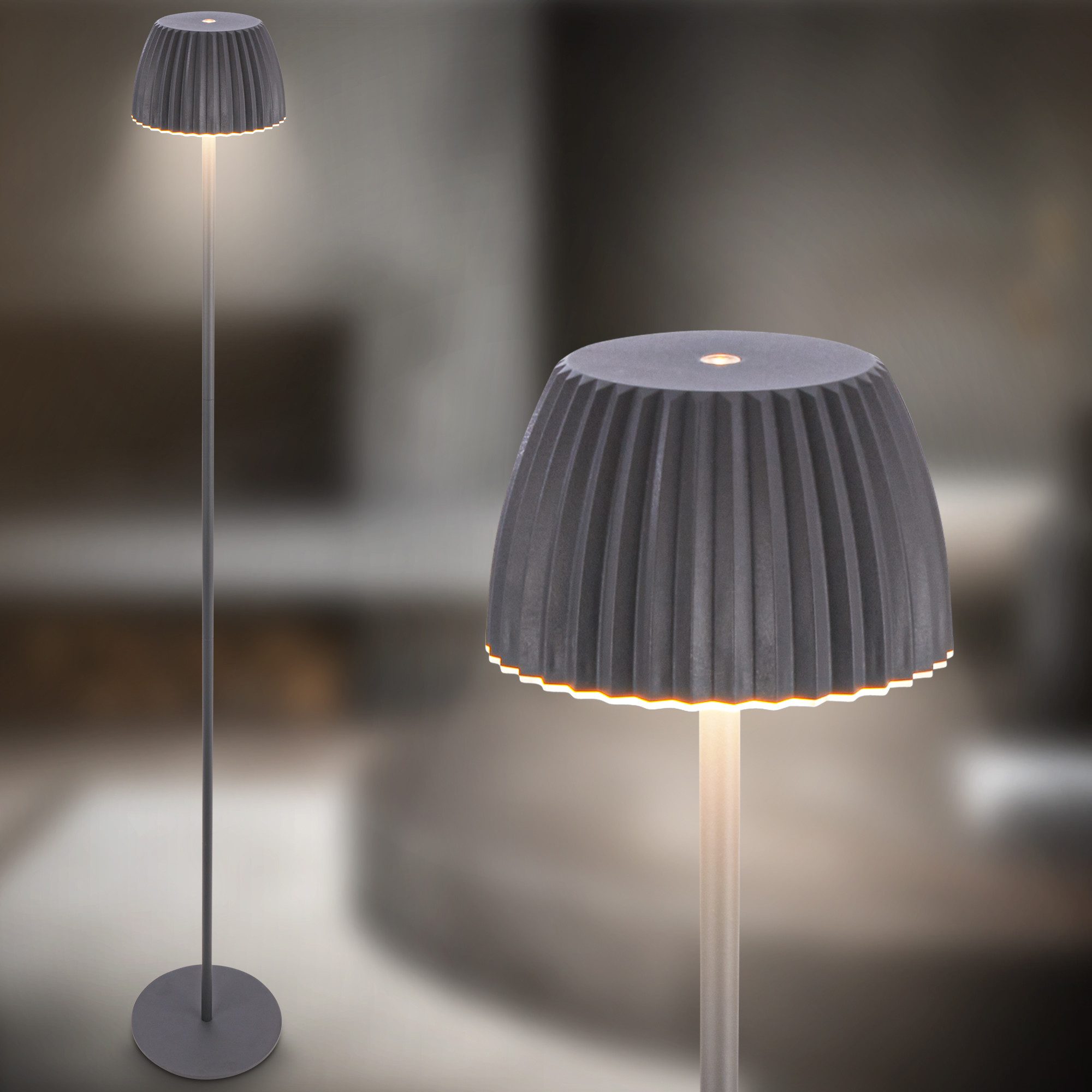 Briloner Leuchten LED Stehlampe Akku LED Stehleuchte Riffle – Bild 3 von 5