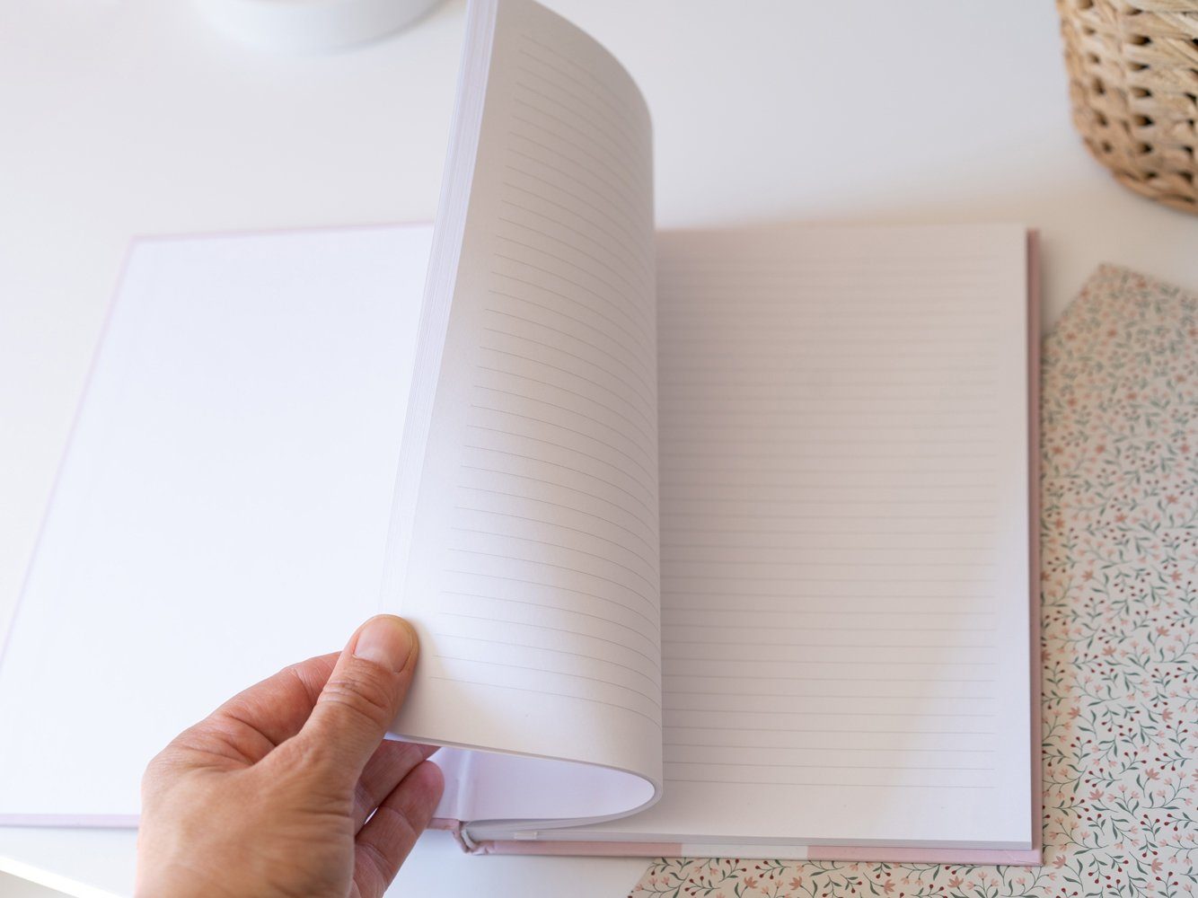 Eine der Guten Verlag Tagebuch rosa, FSC 80 Linien mit g großes liniert, cm - 120 Hardcover 17x24 Notizbuch Liebes Seiten, Tagebuch Papier