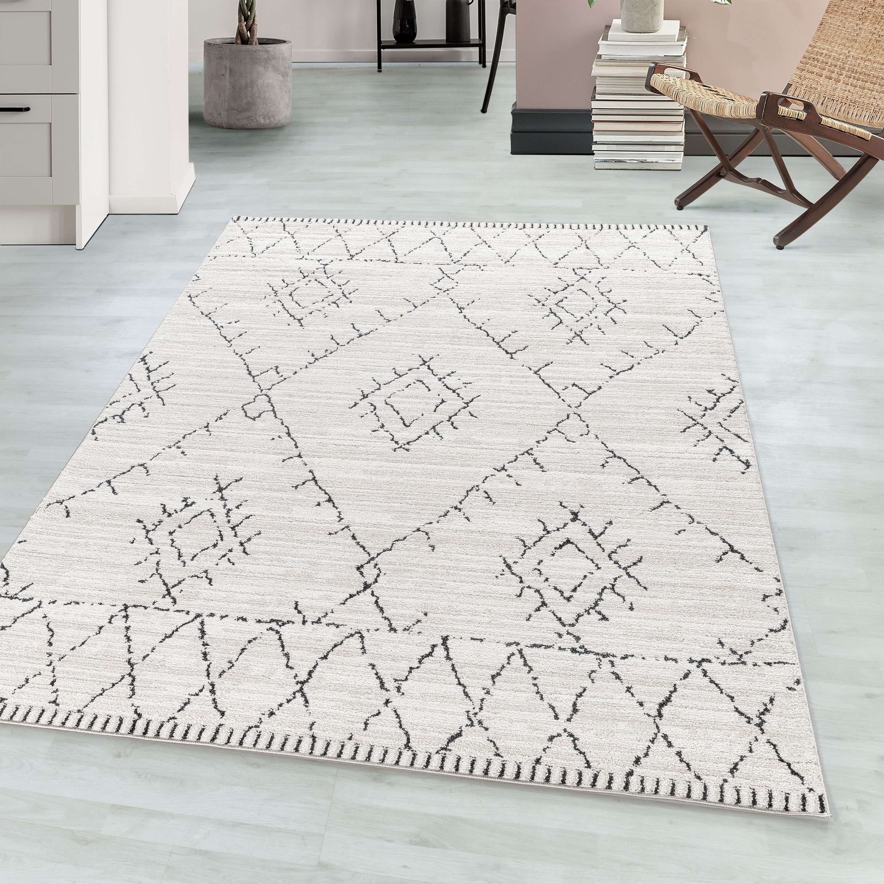 Läufer, Teppich Berber-Design, 15 mm, Höhe: Teppich Wohnzimmer Teppium,