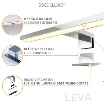 SSC-LUXon LED Bilderleuchte LEVA 3-in-1 Design Bad Spiegelleuchte 30cm warmweiss LED 4W IP44, Warmweiß