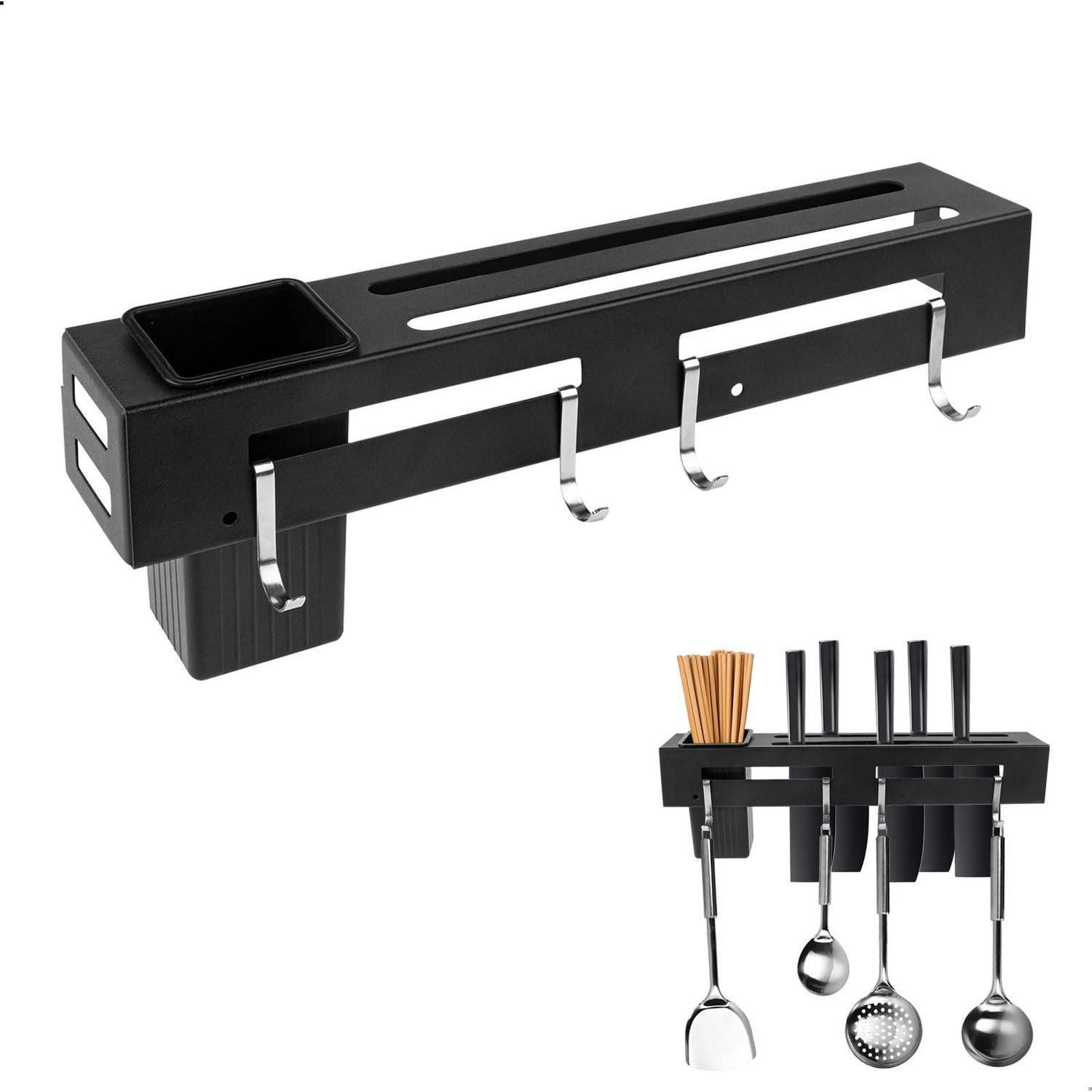 LuxusKollektion Messerleiste Küchenorganizer Wand Schwarz 30cm