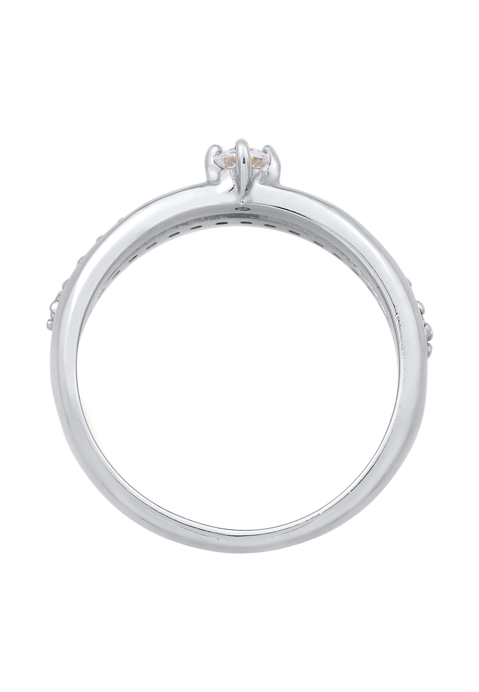 Elli Fingerring Zirkonia Solitär Verlobung 925 Silber