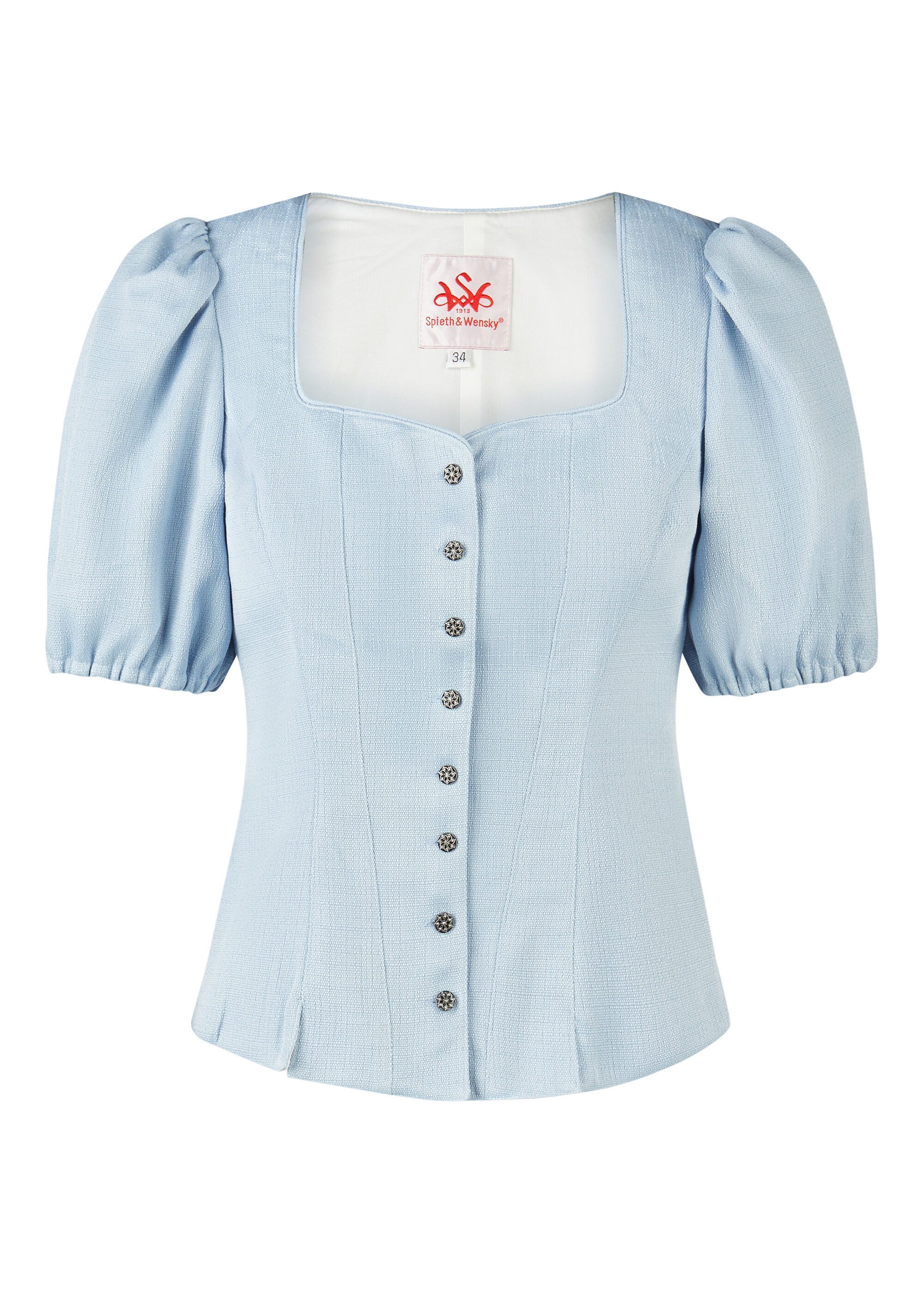 Spieth & Wensky Dirndlbluse Herlingen (1-tlg) Trachtenmieder in leichter Leinenoptik