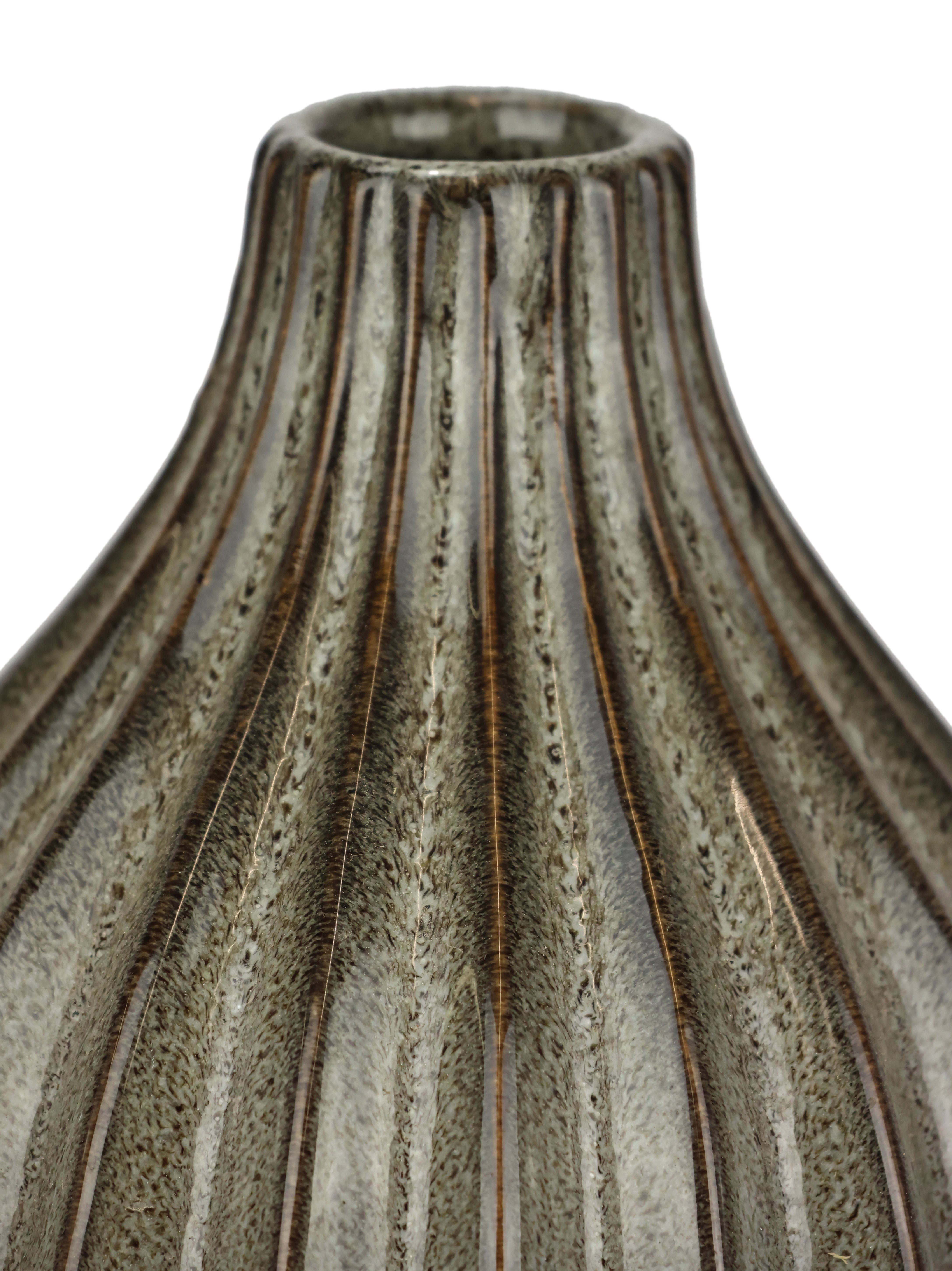 I.GE.A. Dekovase Vase aus Keramik, geriffelt, günstig online kaufen