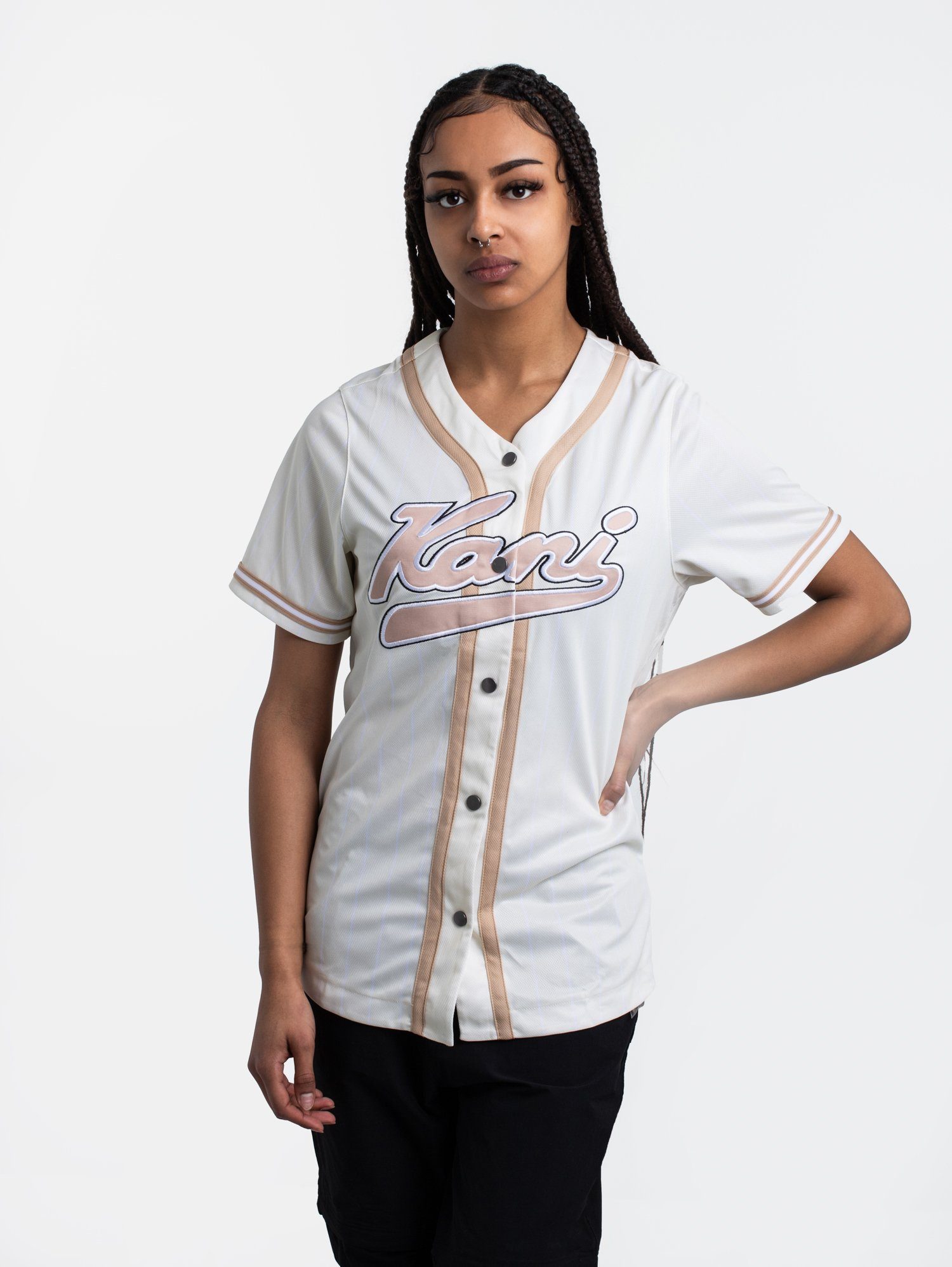 Karl Kani T-Shirt Karl Kani Varsity Pinstripe Baseball Tee