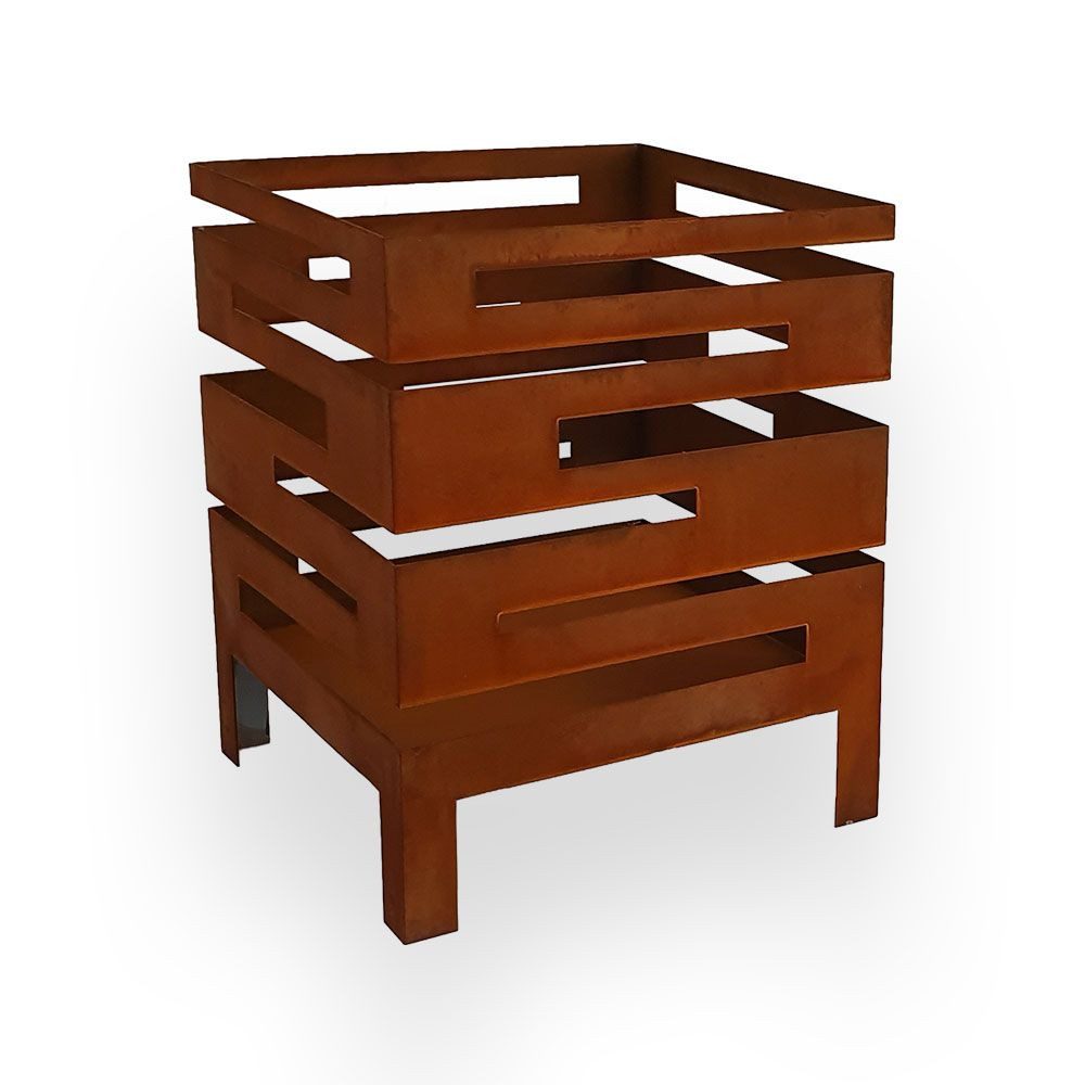 Feuerfest 123 GmbH Feuerkorb ØVENDECK Odense - Edelrost Feuerstelle aus Cortenstahl, Unempfindlicher & langlebiger Deko-Rost, Made in Germany