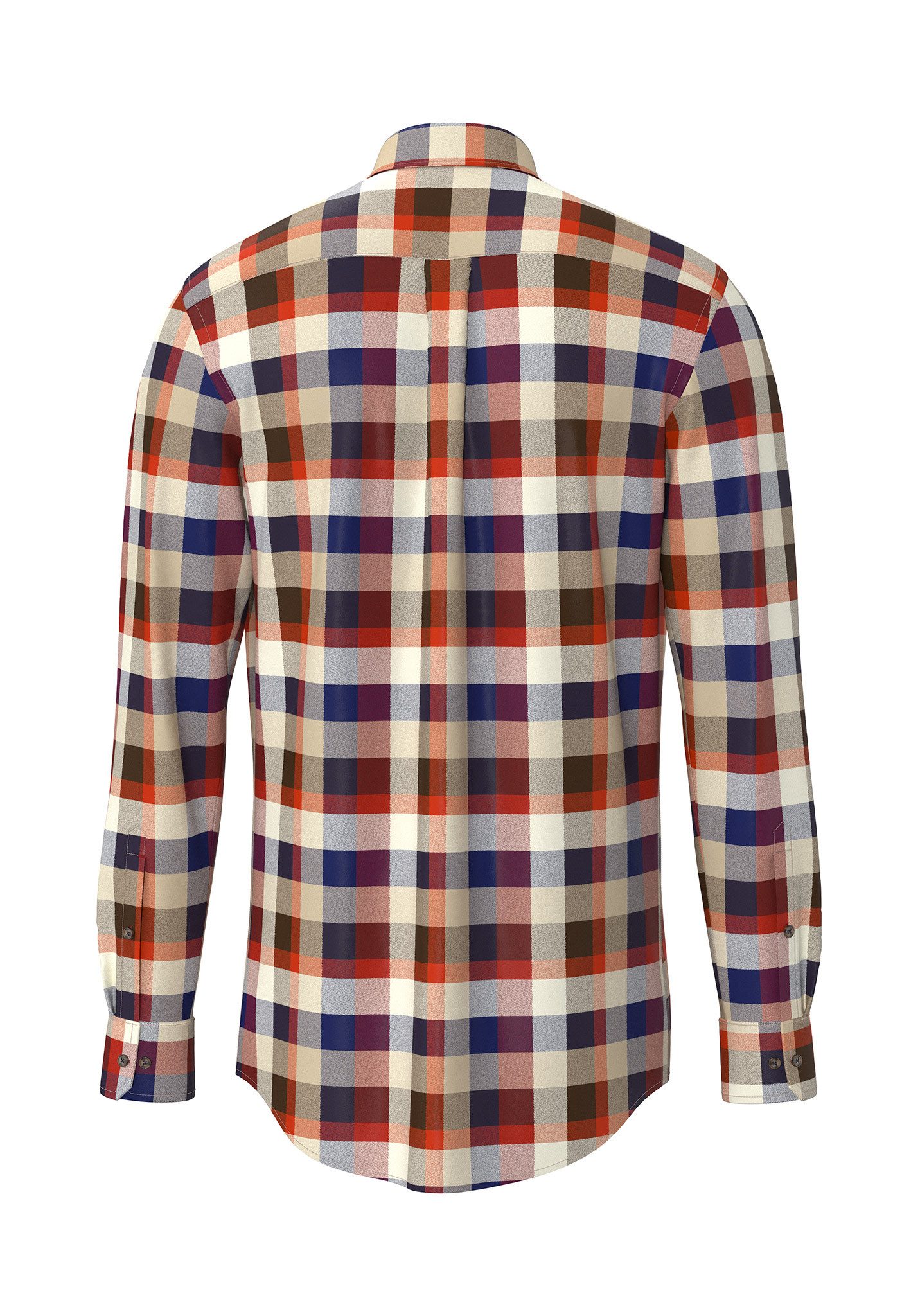 FYNCH-HATTON Langarmshirt Square Flannel Check, B.D., 1/1