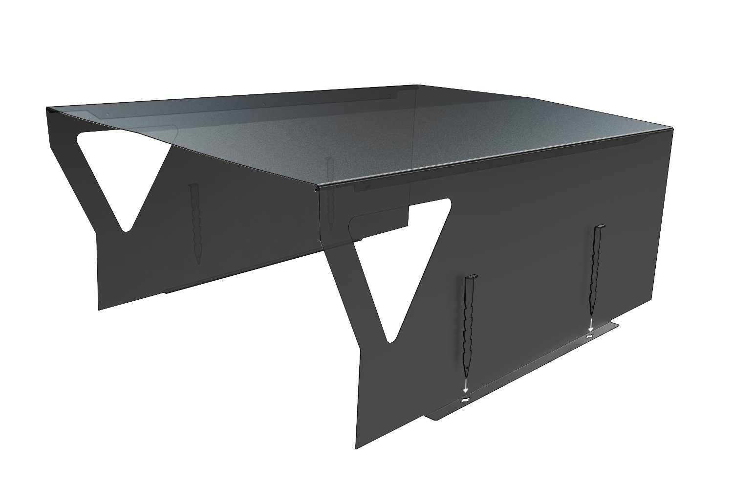 teileplus24 Mähroboter-Garage RG1 Rasenmäher Carport Rasenroboter Überdachung 60x78x33cm Schwarz
