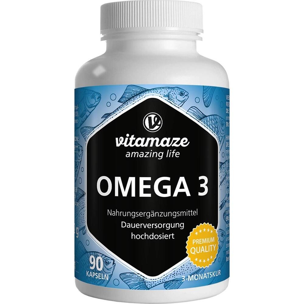 Vitamaze OMEGA-3 1000 mg EPA 400/DHA 300 hochdosiert Kaps. Kapseln, 90 St.
