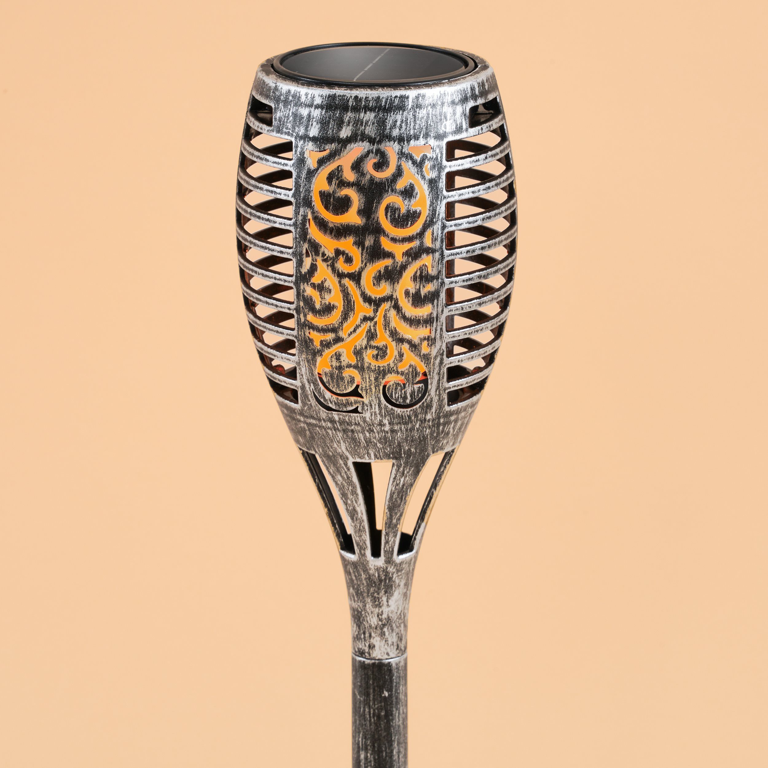 esotec LED Gartenleuchte Solar LED Gartenfackel Jamila, Flackerlicht, H=40cm, wetterfest 102872