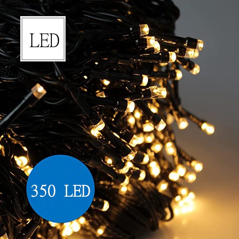 autolock LED-Lichterkette Weihnachtsbaum Lichterkette LED,Netzlichterkette 350 LED Warmweiß, Wasserdicht Weihnachtsdeko,Tannenbaum Weihnachtsbeleuchtung
