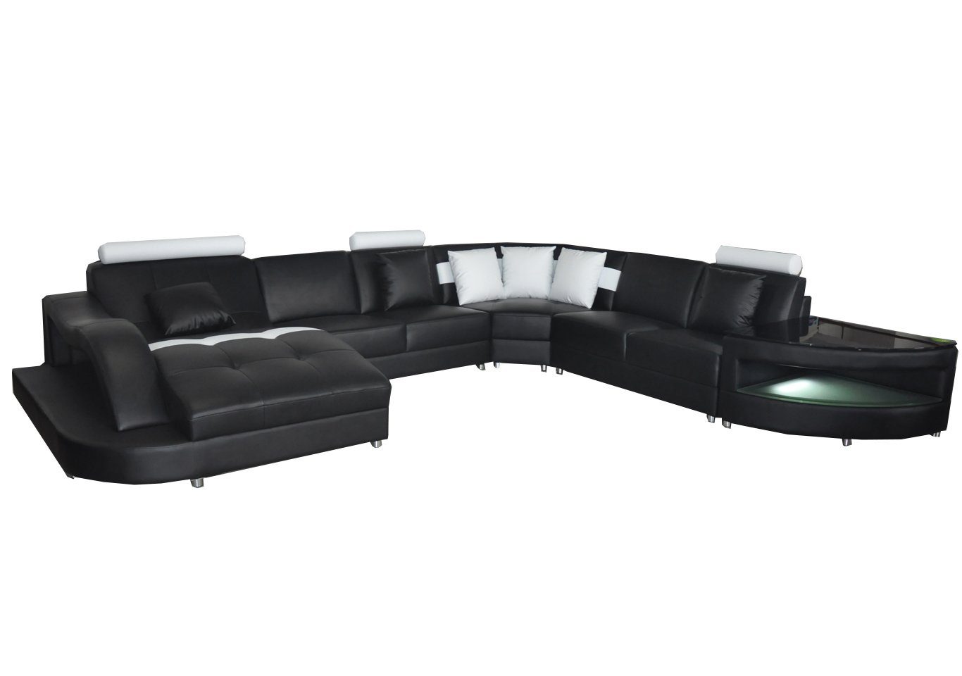 JVmoebel Ecksofa, Leder Sofas Wohnlandschaft Eck Design Modern Sofa U-Form L6015