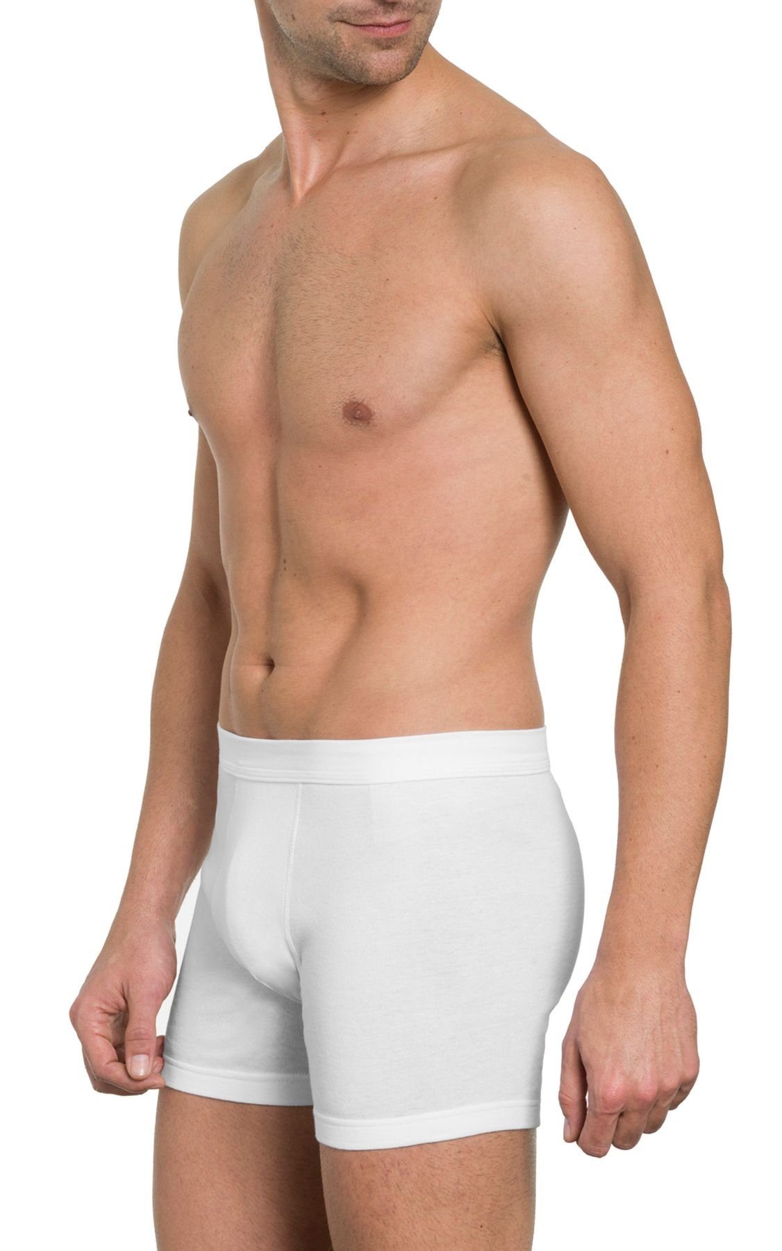 Pants 3er 1919 77301413-weiß 3-St., strapazierfähig Herren Bodywear Optimale Passform, Pack) Retro pflegeleicht, HAASIS (Packung, formbeständig, Pants