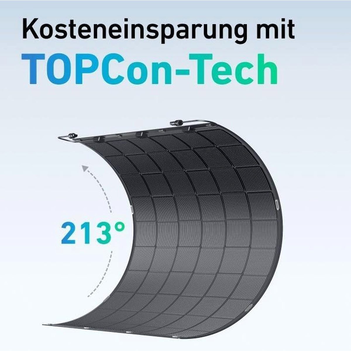 Kleines Kraftwerk Balkonkraftwerk, 450 W, Monokristallin, (2-St), 2 x 225W flexible Solarmodule, Wechselrichter, Solarkabel