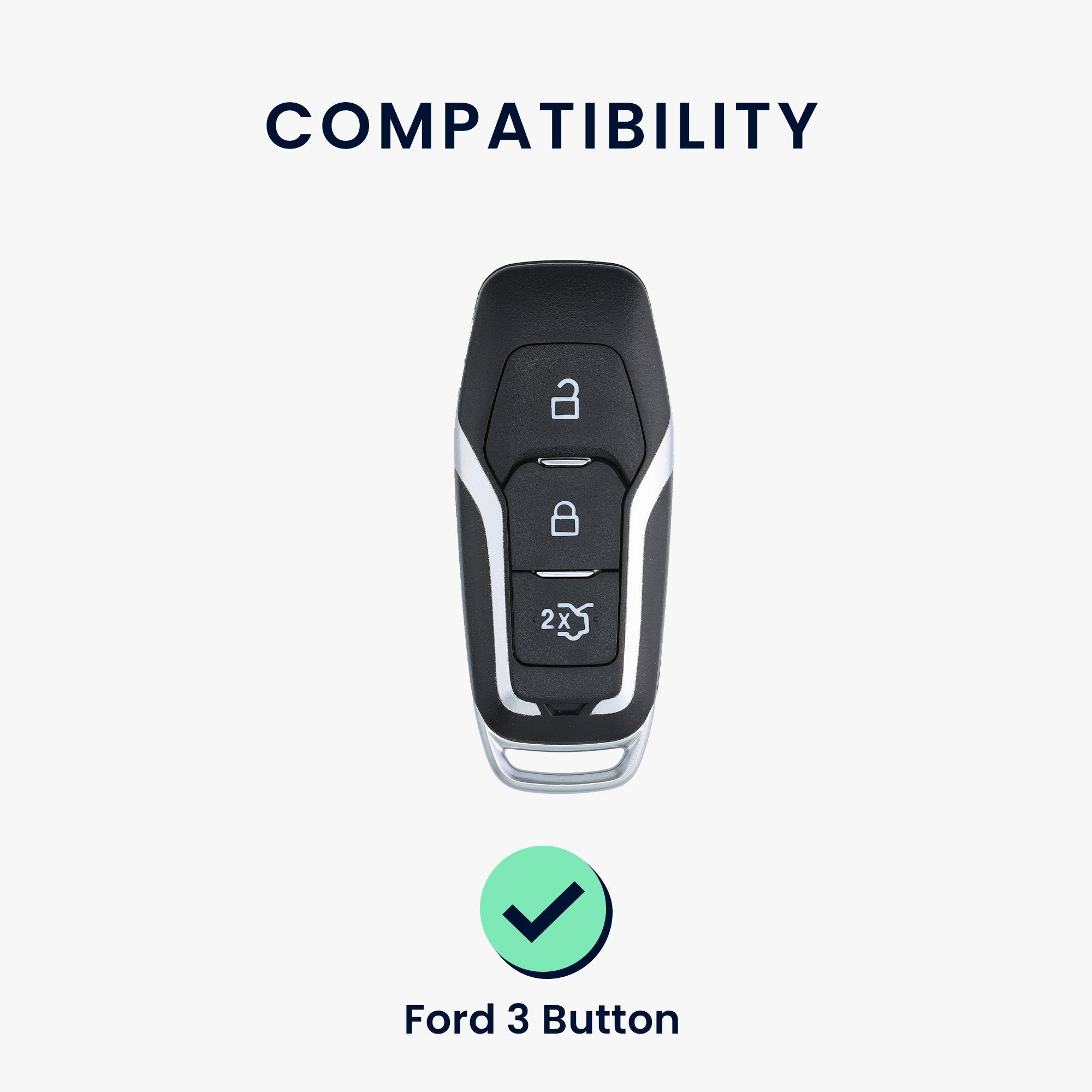 kwmobile Schlüsseltasche Autoschlüssel Hülle für Case - Schutzhülle Hardcover Cover Schlüsselhülle Ford
